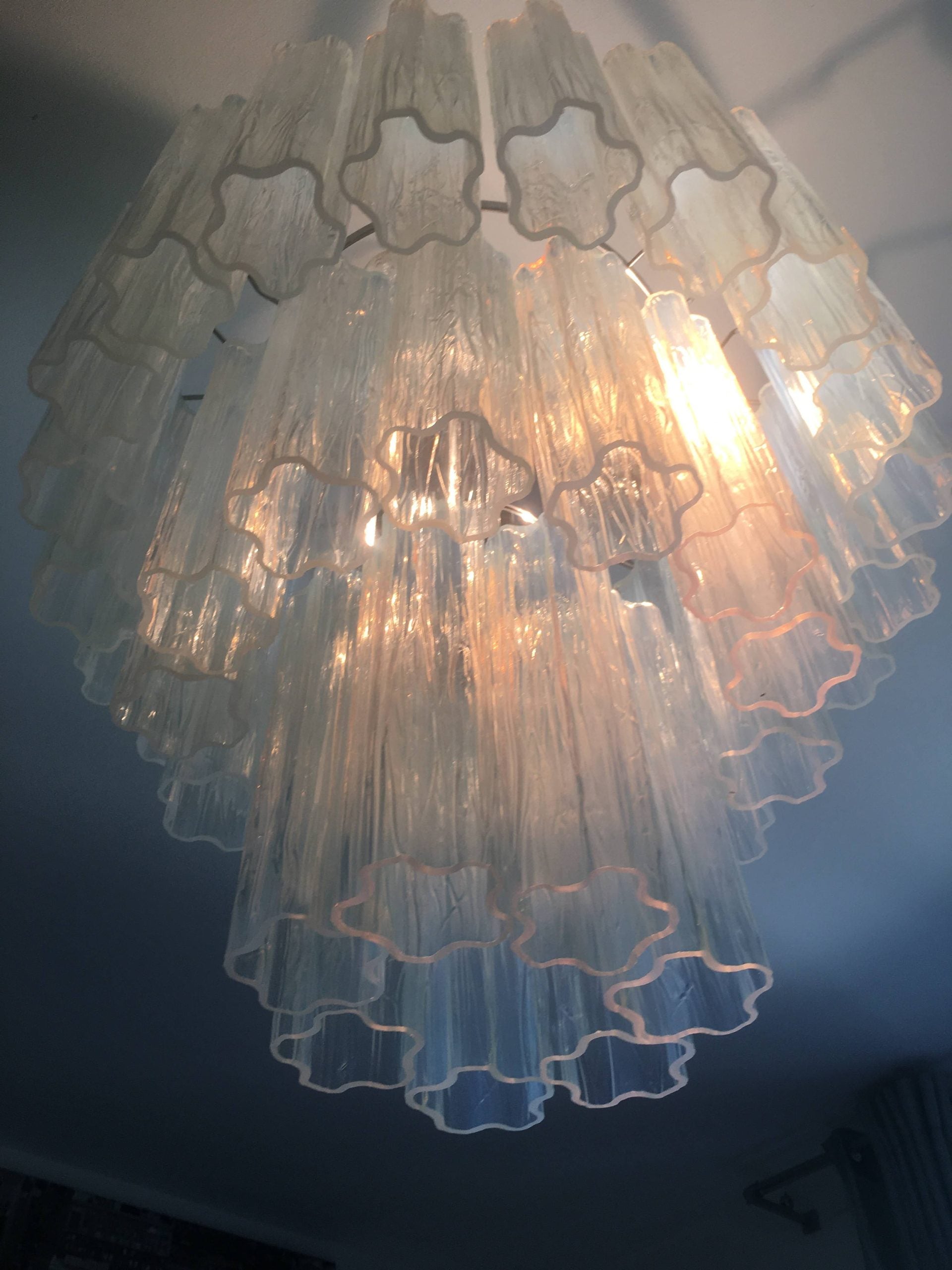 VORELLI Serena Tronchi Murano Glass Circular Chandelier - Tronchi Murano Glass image 3