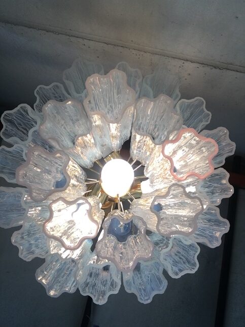 VORELLI Serafina Tronchi Murano Glass Circular Chandelier - Tronchi Murano Glass image 4