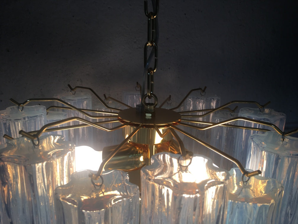 VORELLI Serafina Tronchi Murano Glass Circular Chandelier - Tronchi Murano Glass image 3