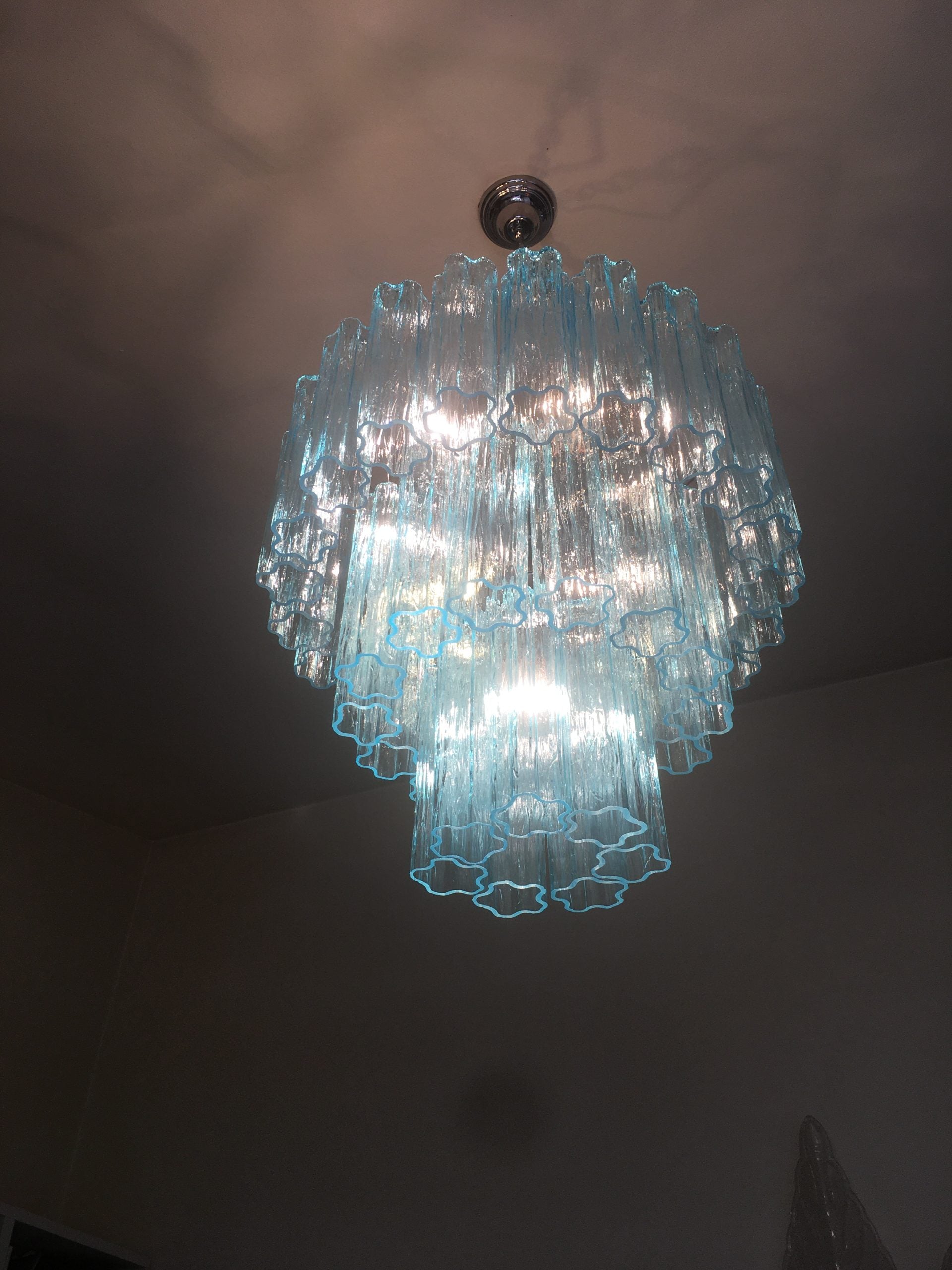 VORELLI Gemma Tronchi Murano Glass Circular Chandelier - Tronchi Murano Glass image 5