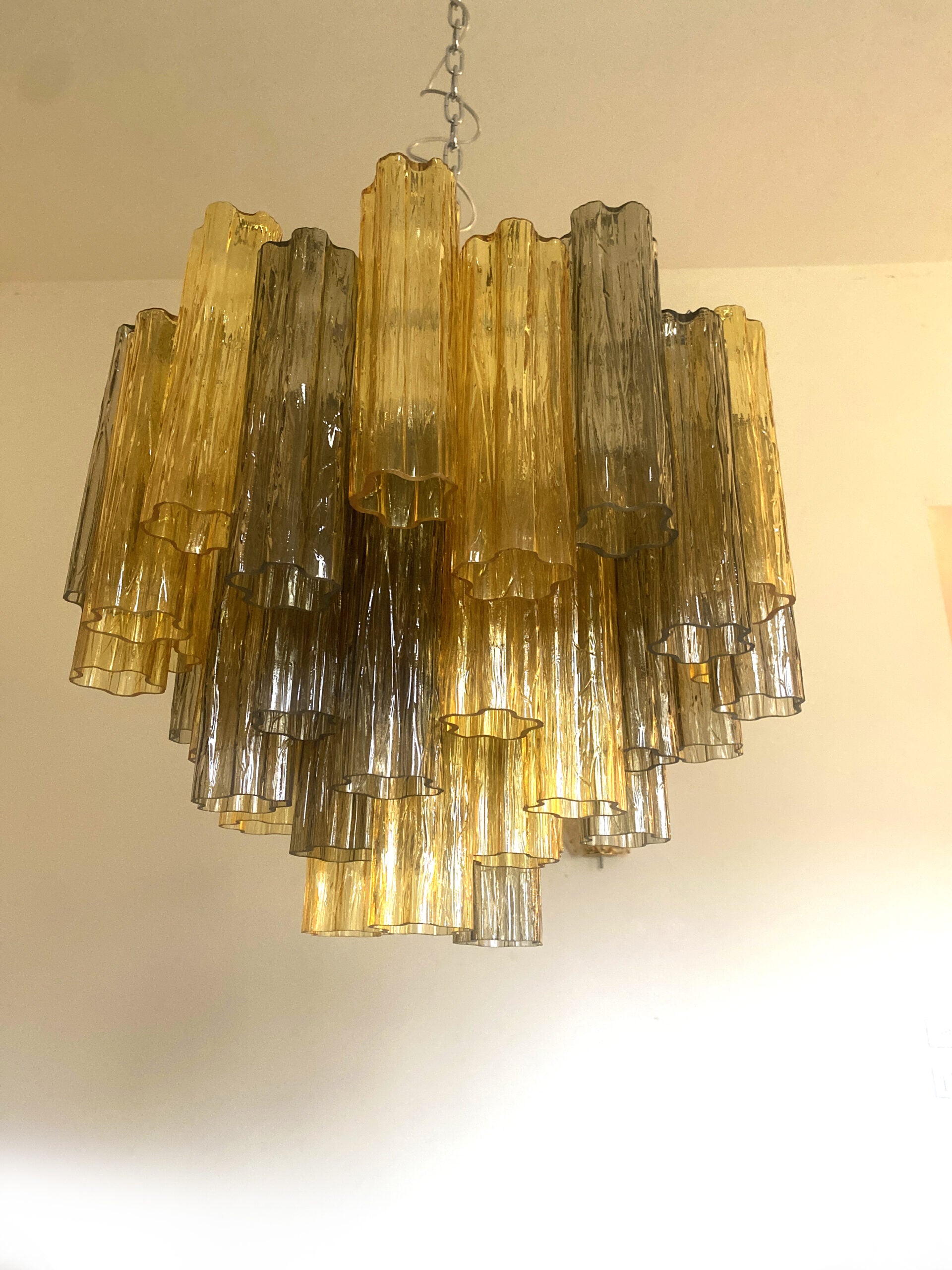 VORELLI Ginevra Tronchi Murano Glass Circular Chandelier - Tronchi Murano Glass image 6