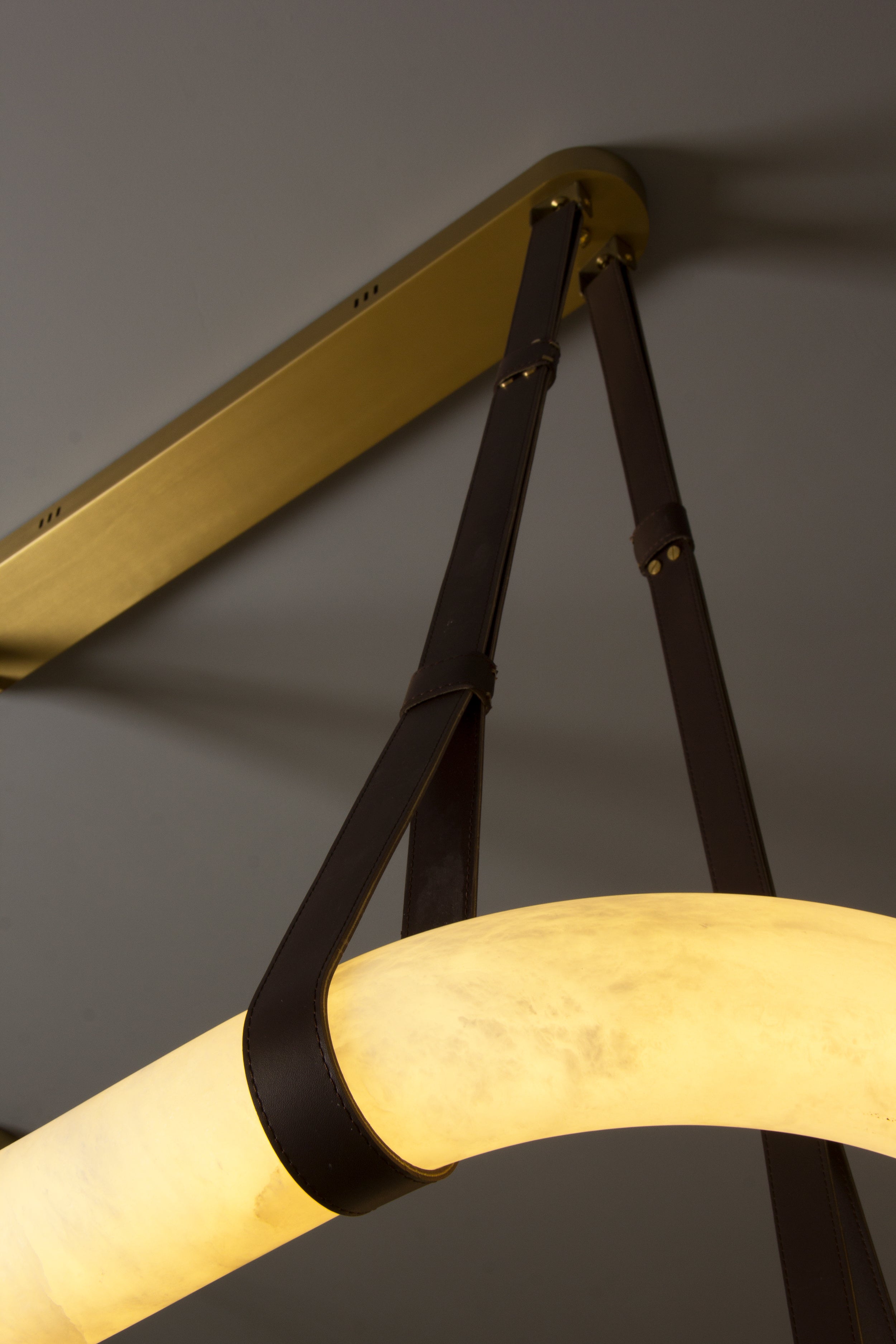 Botticino Marble Rectangular Chandelier