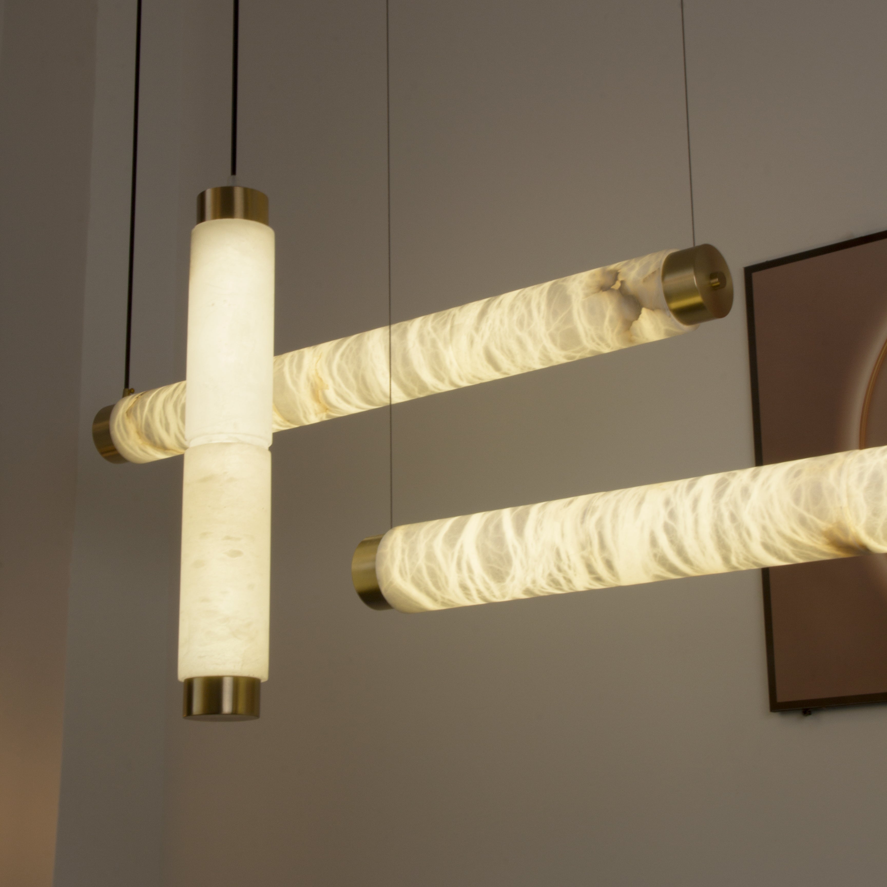 Atlas Marble Rectangular Chandelier