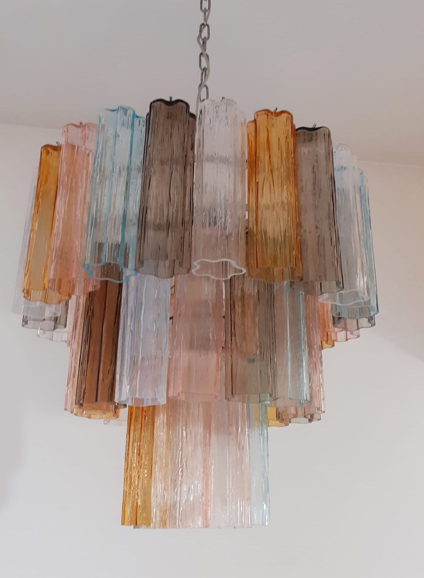 VORELLI Paloma Tronchi Murano Glass Staircase Chandelier - Tronchi Murano Glass image 5