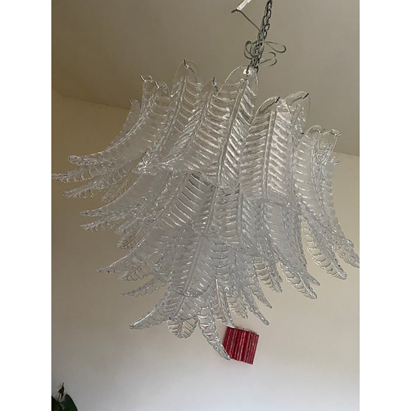 VORELLI Pavia Felci Murano Glass Staircase Chandelier - Felci Murano Glass image 3