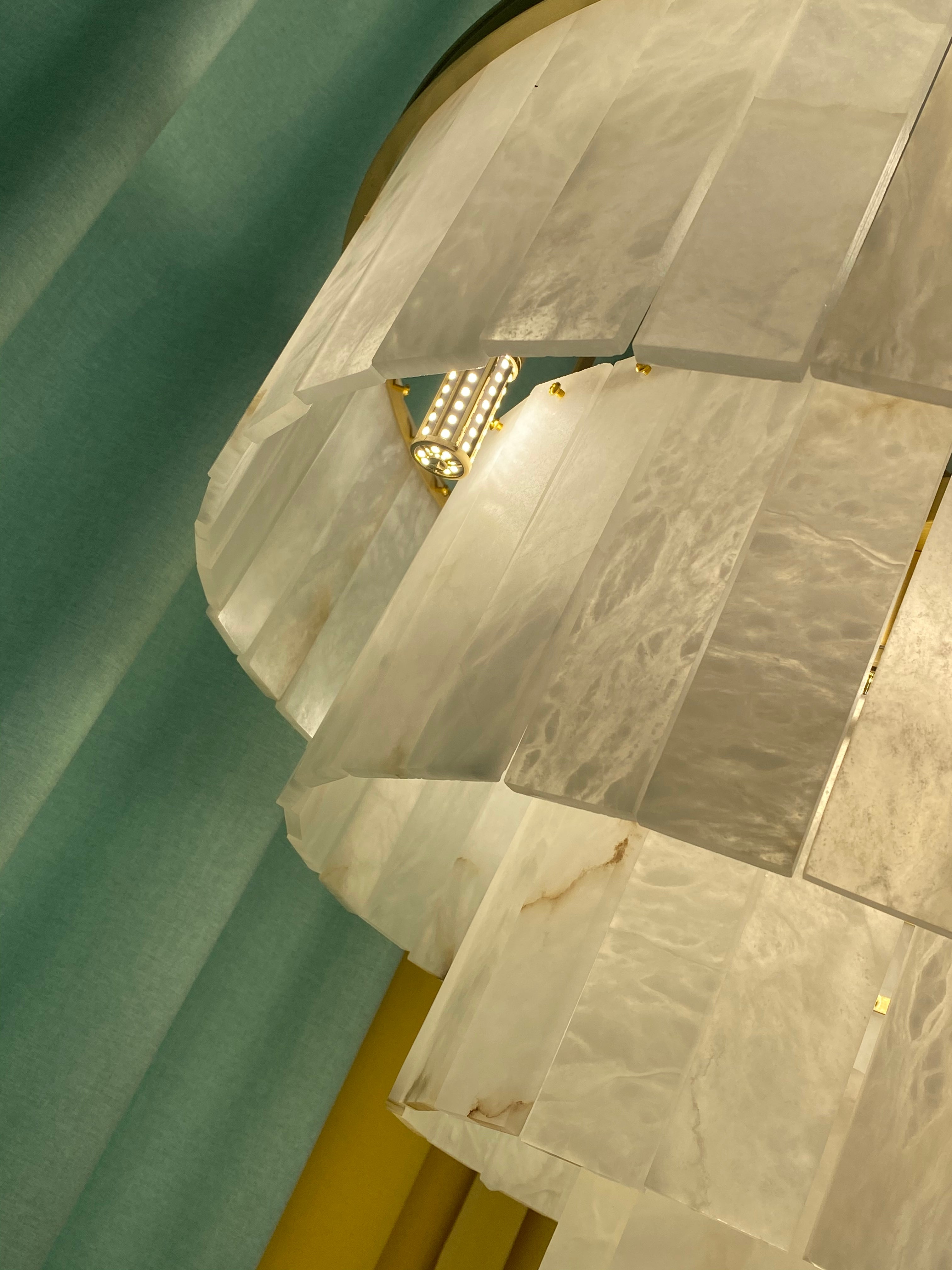 Novella Marble Circular Chandelier