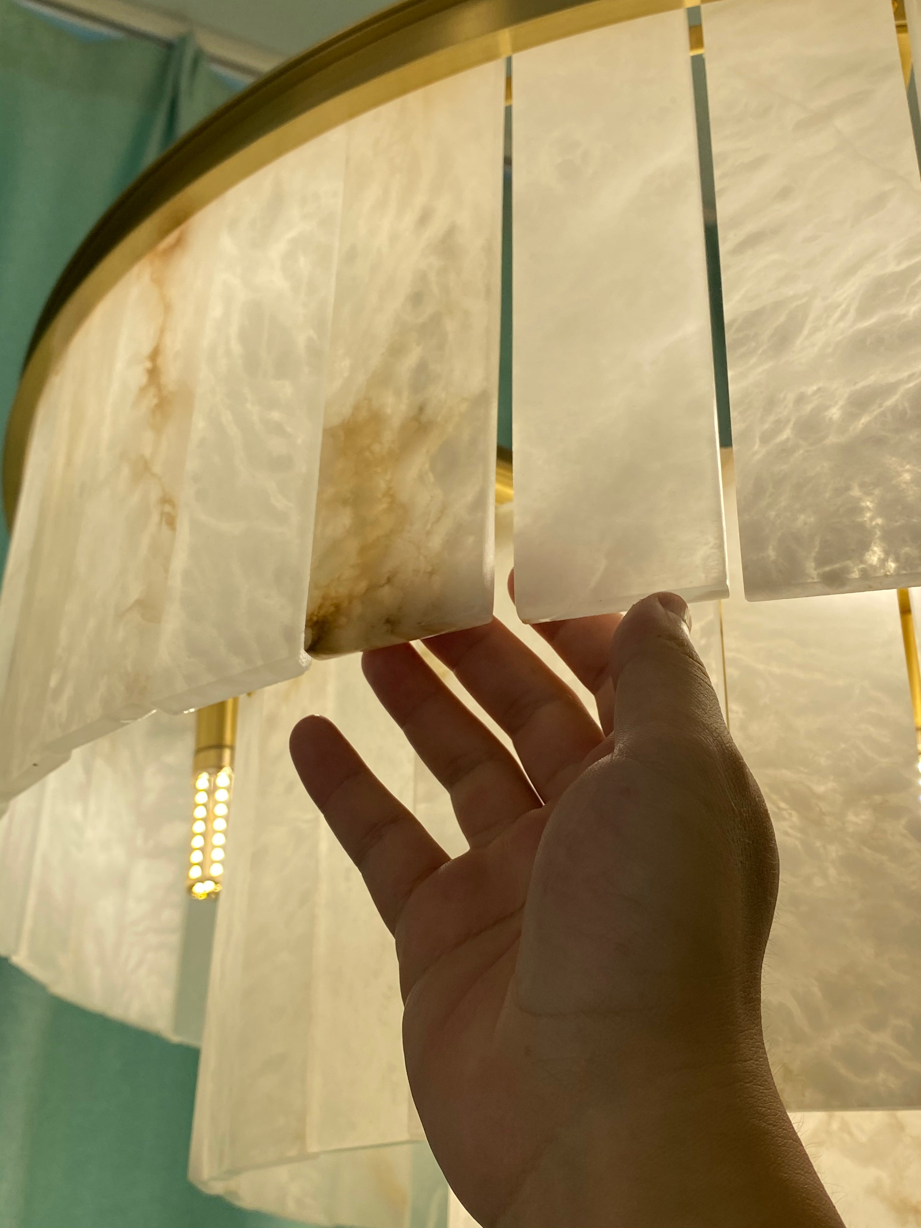 Novella Marble Circular Chandelier