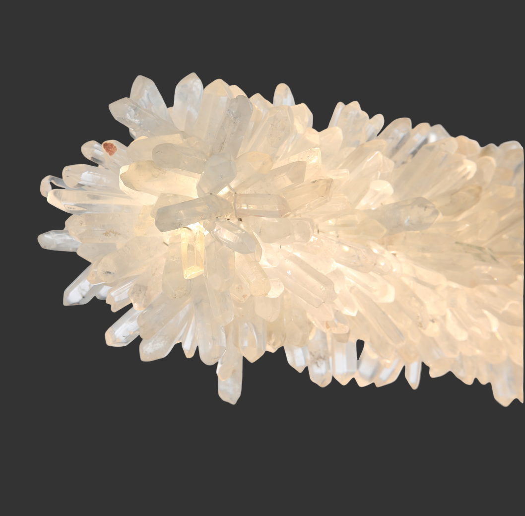 Quartz Linear Rectangular Chandelier