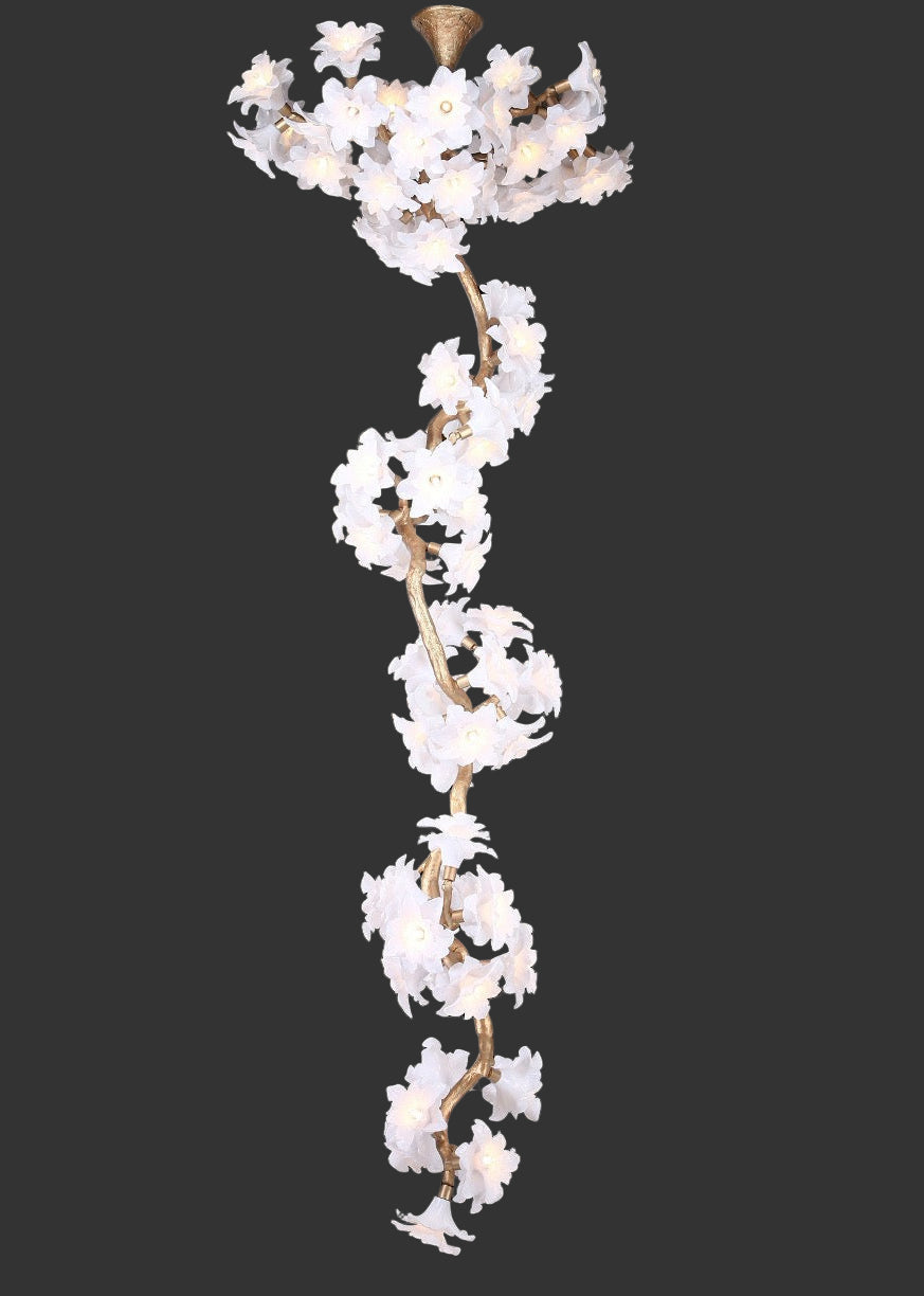 Gardenia Spiral Staircase Chandelier
