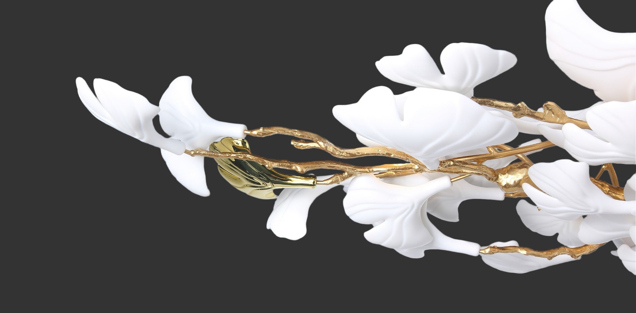 Ginkgo Leaf Rectangular Chandelier II