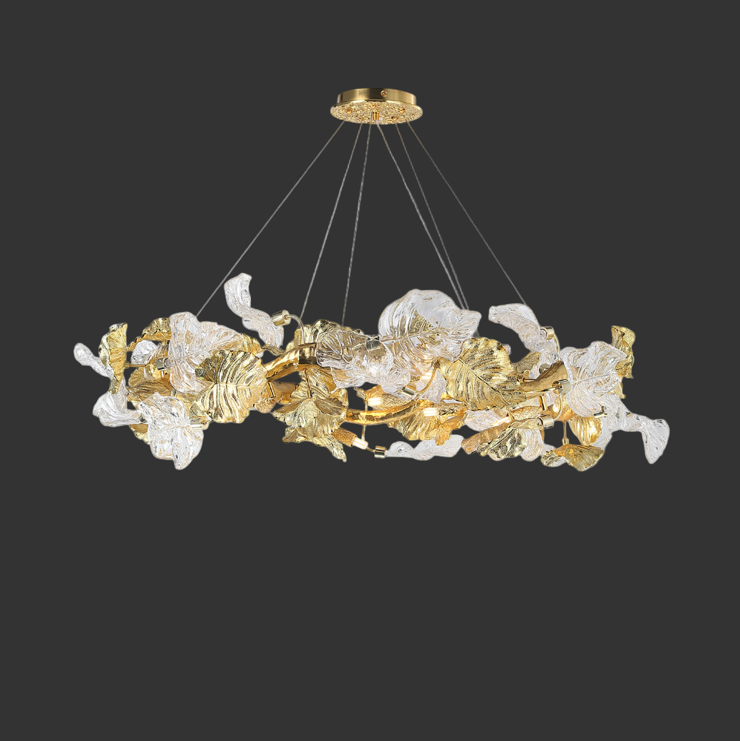Aura Leaf Circular Chandelier