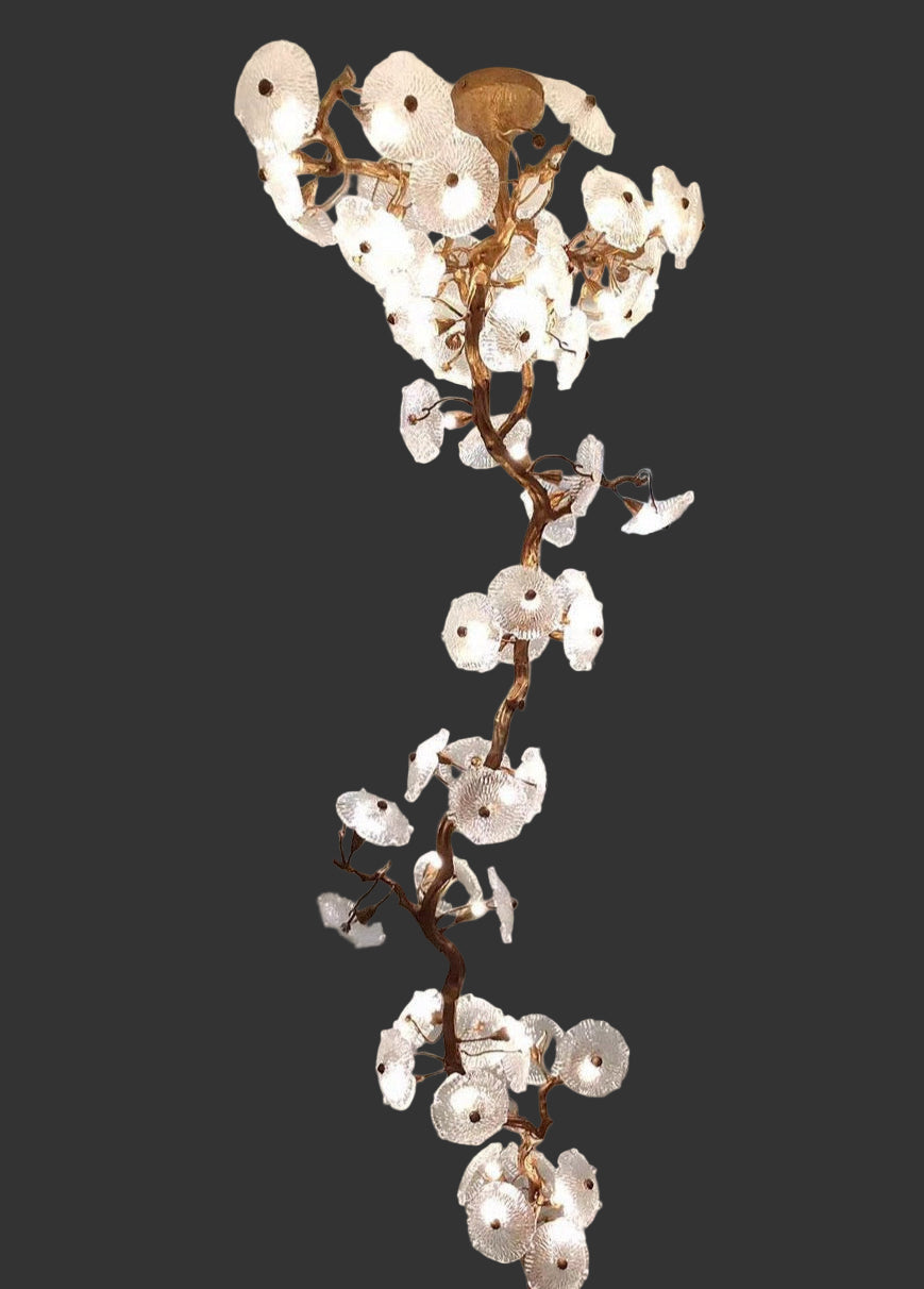 Penny Leaf Staircase Chandelier