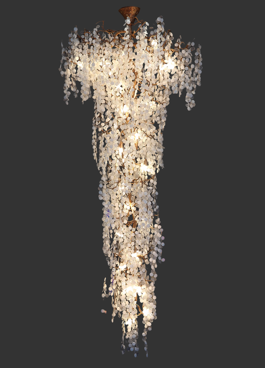 Lunaria Spiral Staircase Chandelier