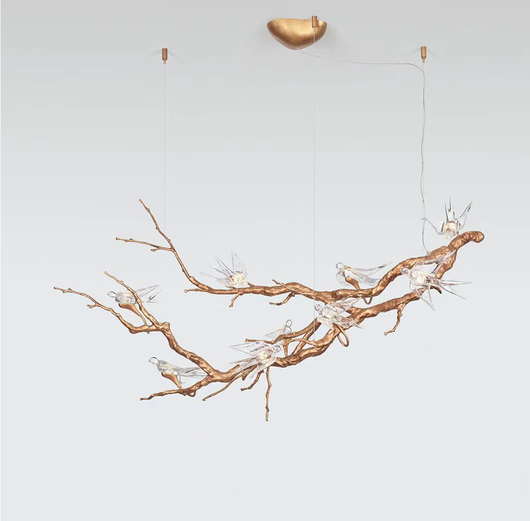 Swallow Bird Rectangular Chandelier