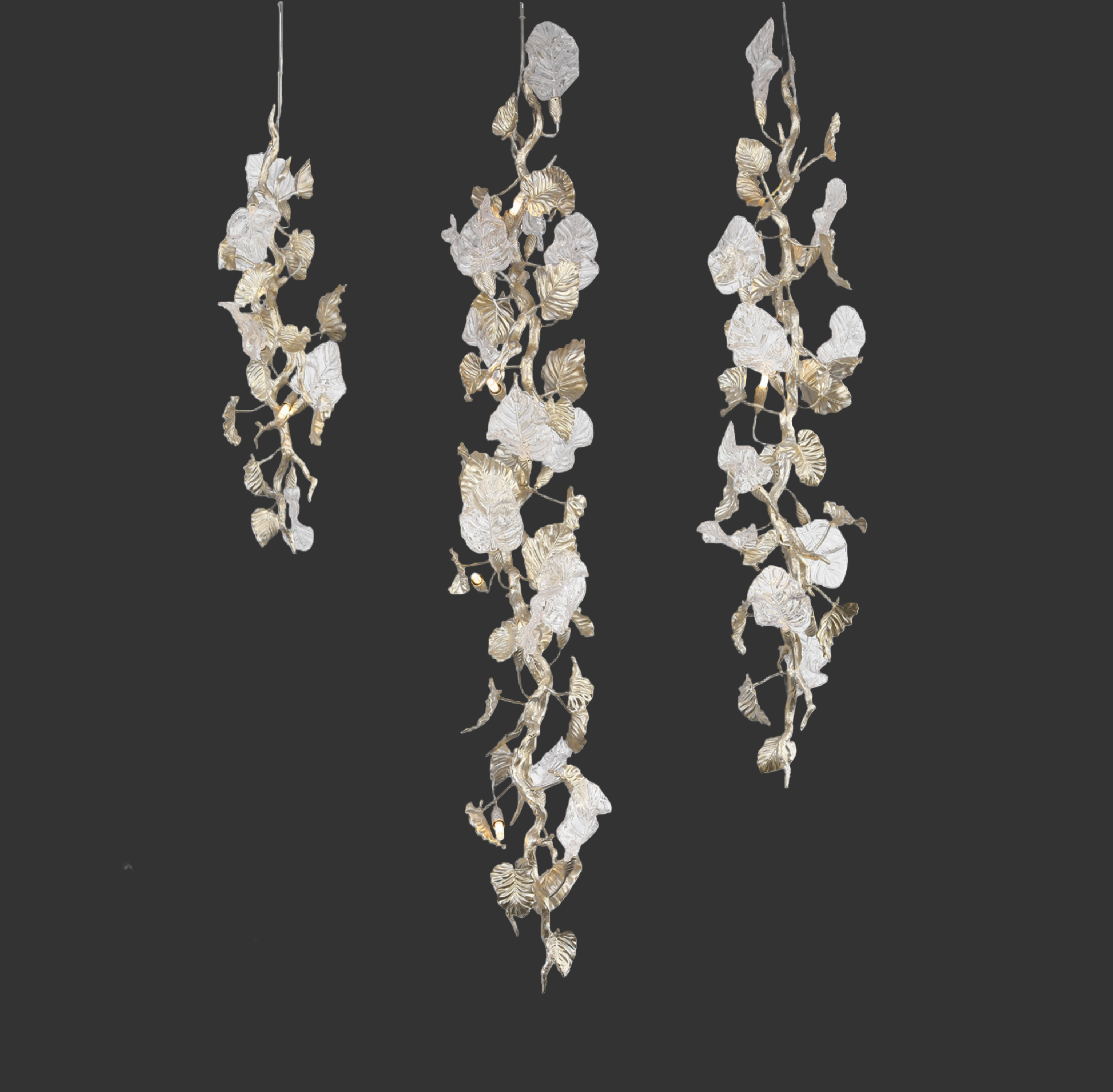 Aura Leaf Staircase Chandelier