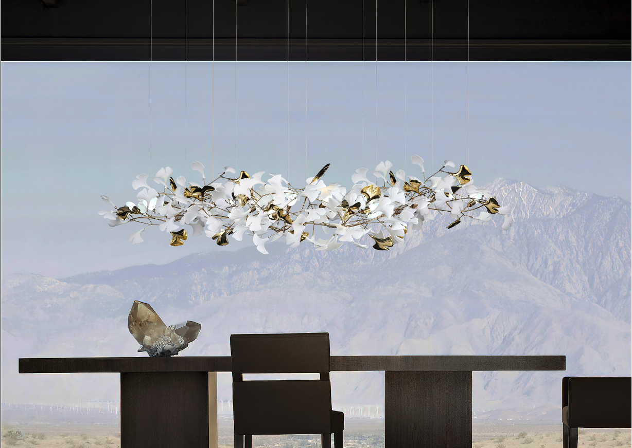 Ginkgo Rectangular Chandelier II