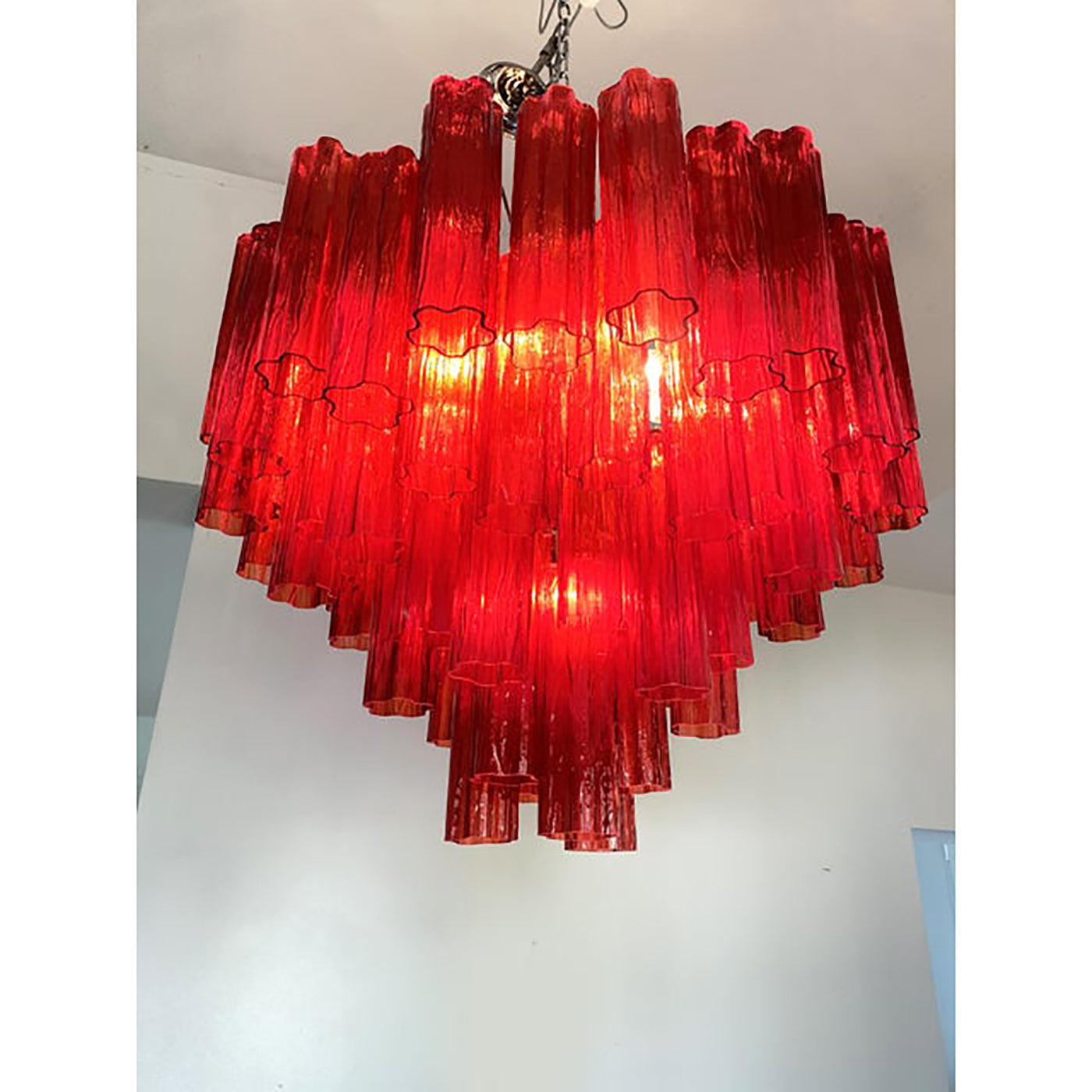 VORELLI Dafne Tronchi Murano Glass Staircase Chandelier - Tronchi Murano Glass image 7