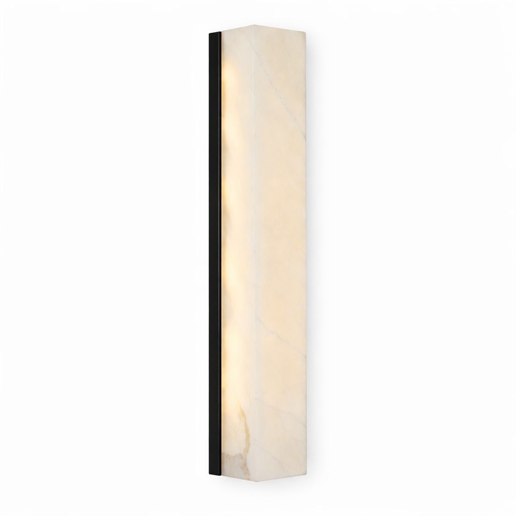 A sophisticated hospitality setting featuring the elegant Vorelli Revo Marble Wall Light creating a high-end ambiance.