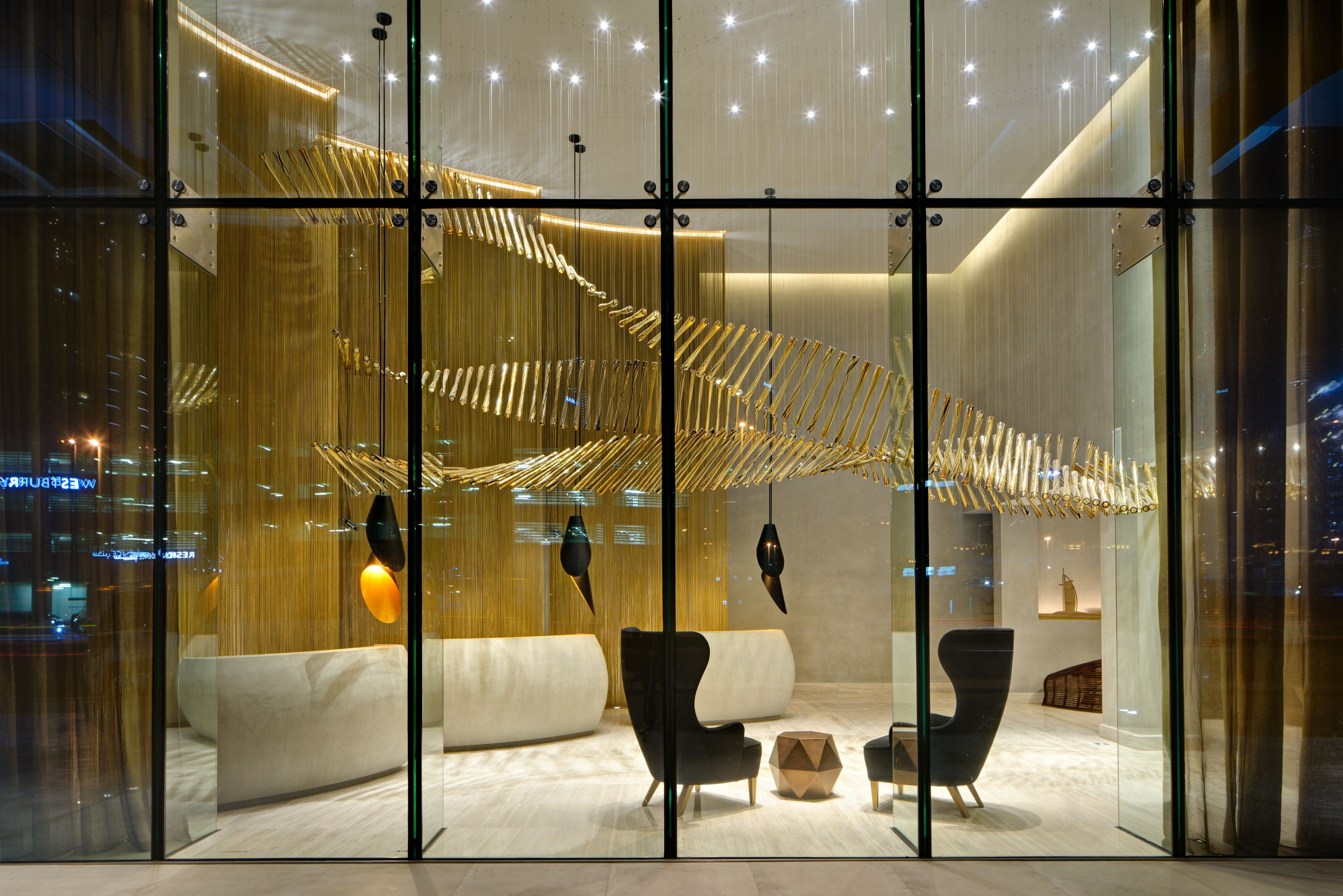 Hollow Amber Glass Tube Project Installation