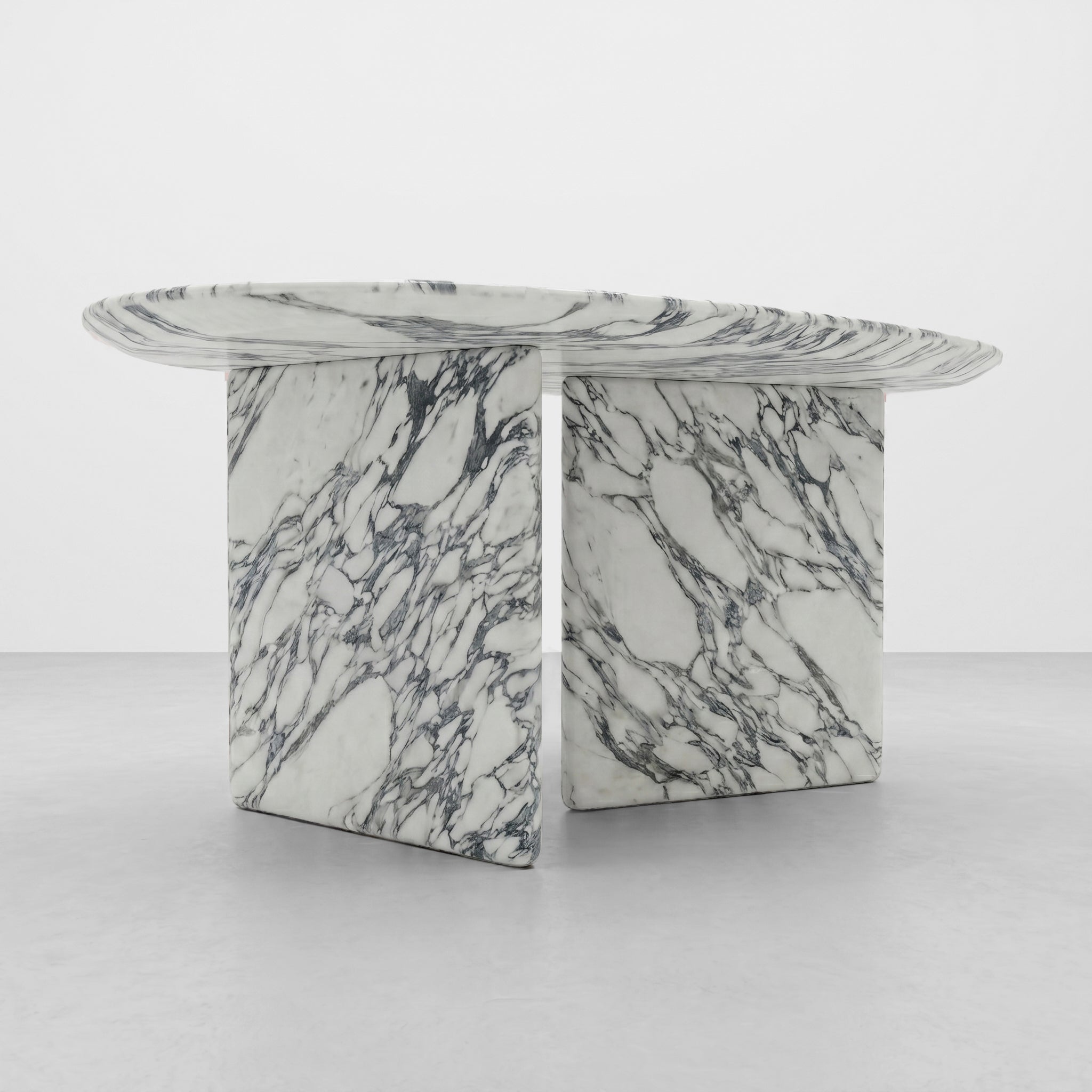 Arabescato Marble Coffee Table - Pebble