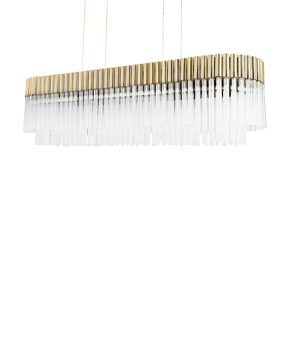 Close-up detail of VORELLI® Arcade Luxury Rectangular Chandelier showing luxury finish and craftsmanship