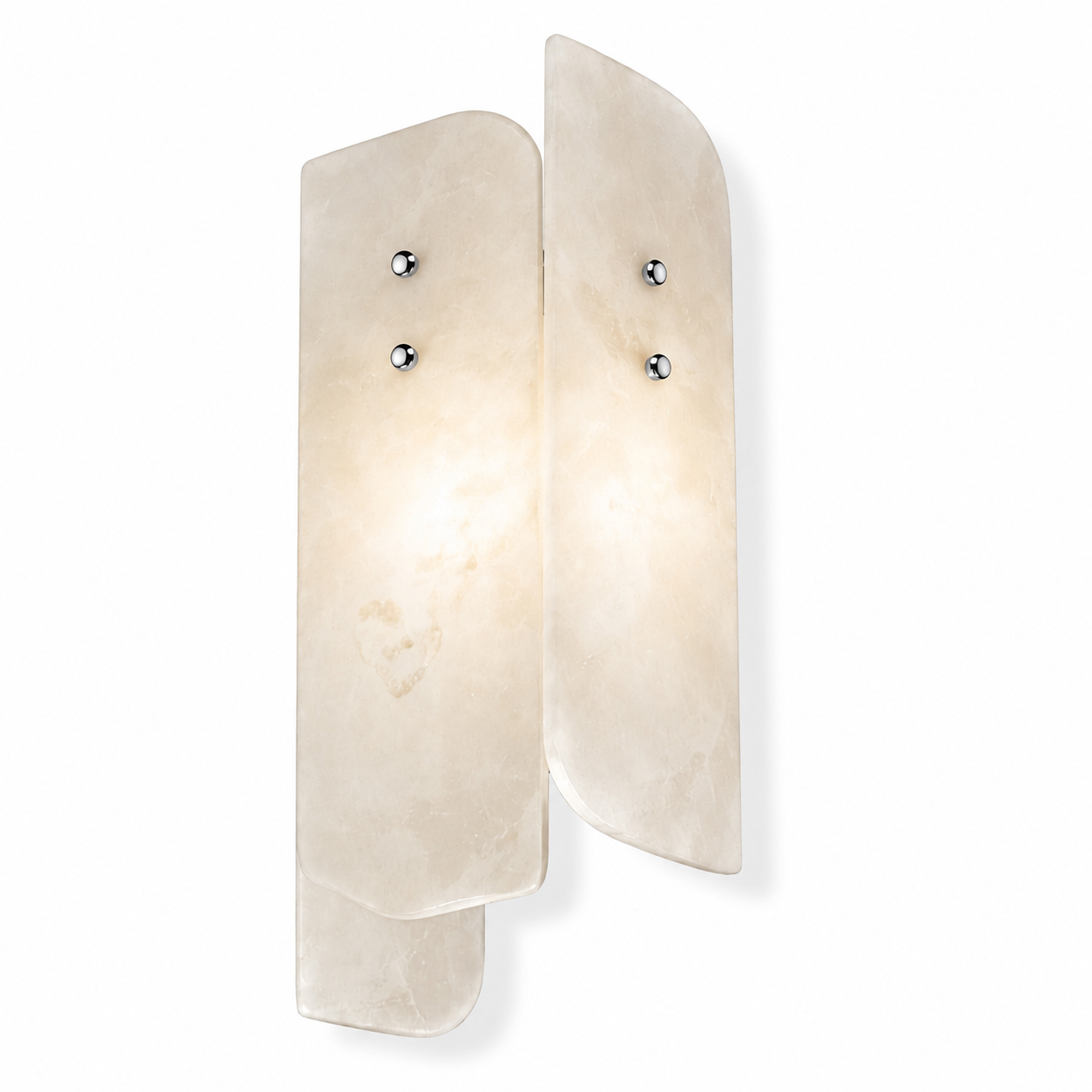 Atmospheric mood lighting featuring the Antonio Marble Sconce, projecting a soft, diffuse radiance against a dark textured accent wall.