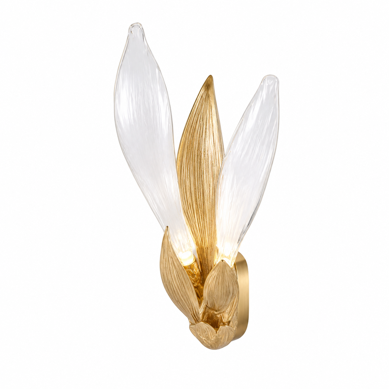 Atmospheric mood lighting produced by the VORELLI Luciana sconce, creating a refined, sophisticated ambiance on an interior wall.