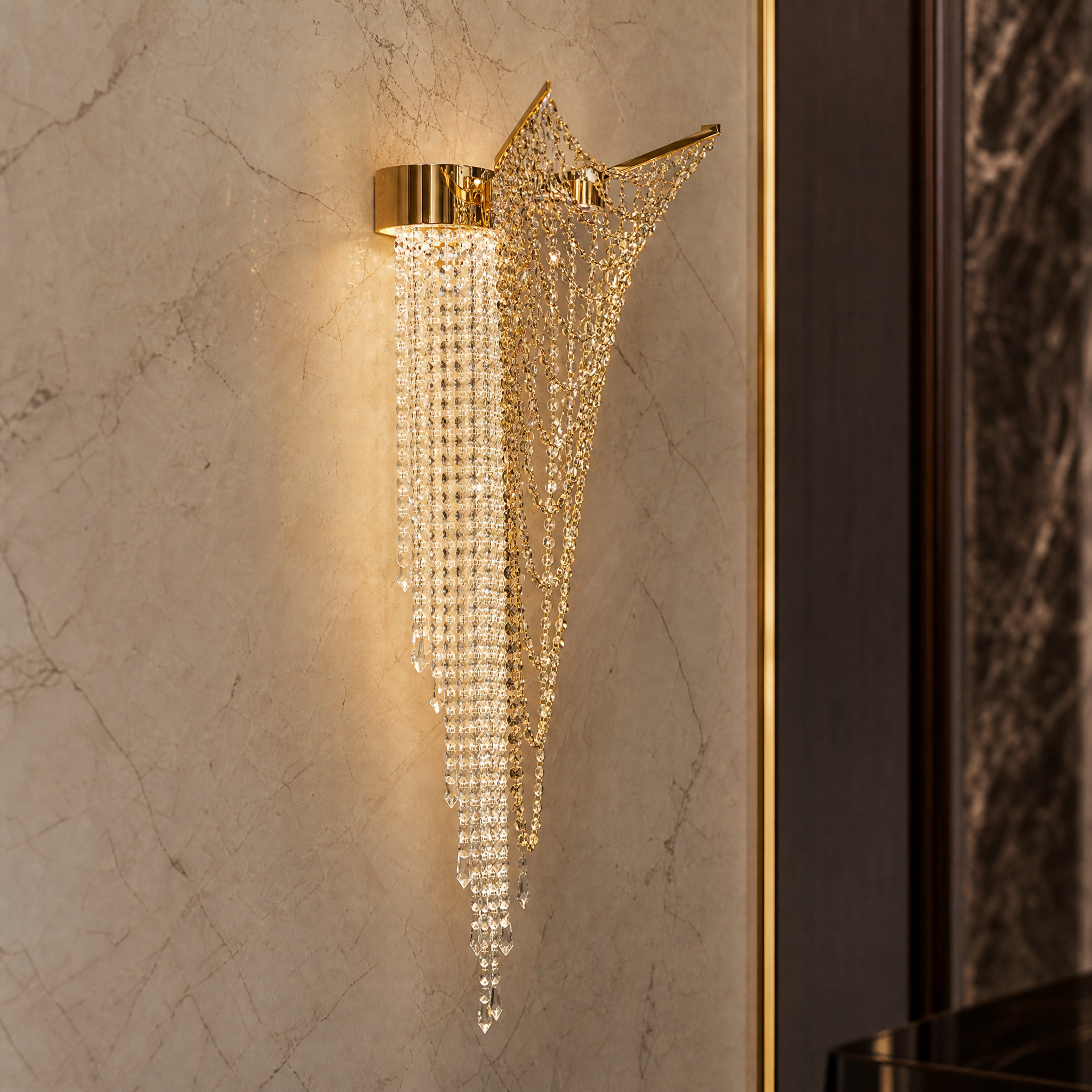 Atlantida Luxury Wall Light close-up craftsmanship detail image by VORELLI