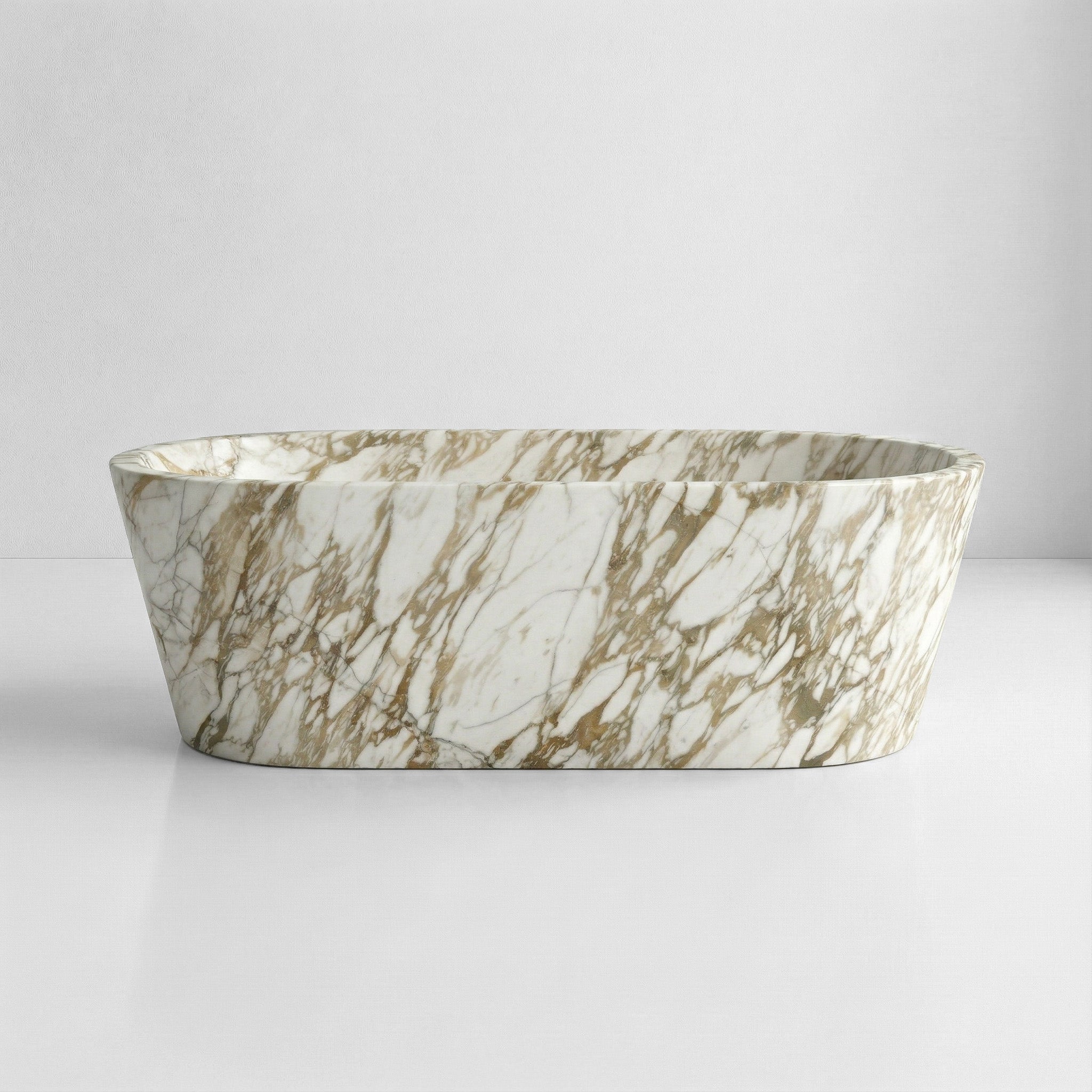 Calacatta Gold Marble Freestanding Bathtub - Tapered