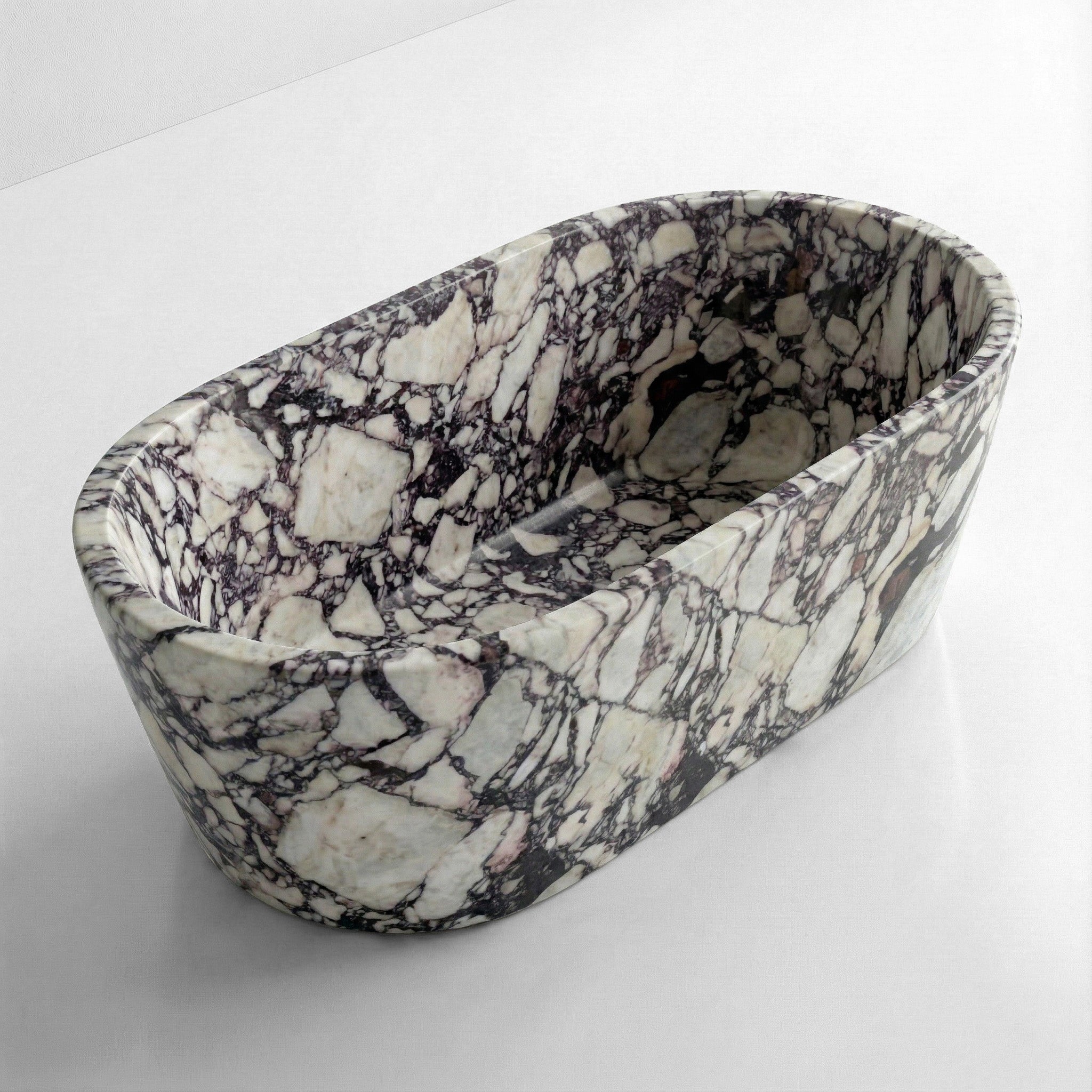 Calacatta Viola Marble Freestanding Bathtub - Tapered