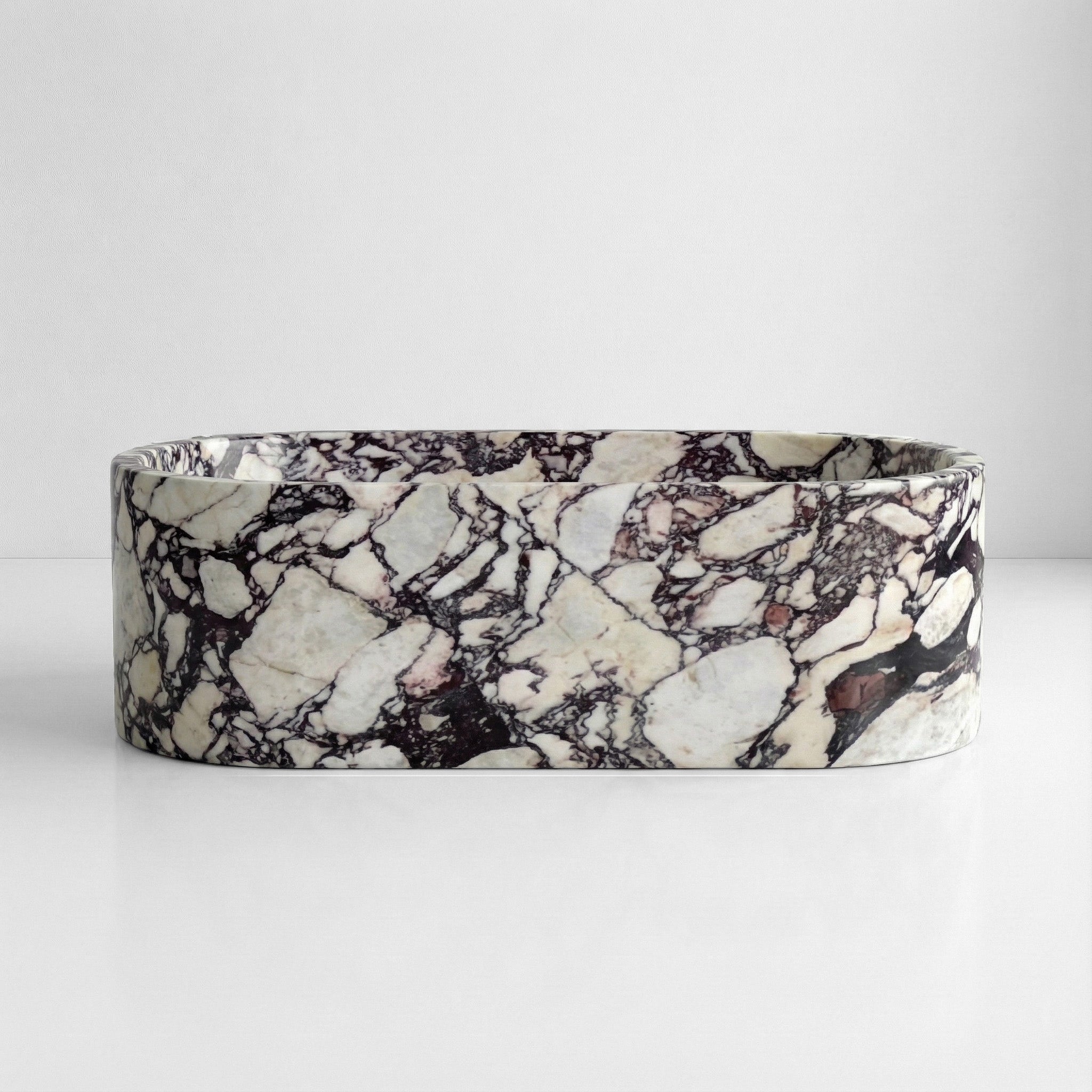 Calacatta Viola Marble Freestanding Bathtub - Elliptical