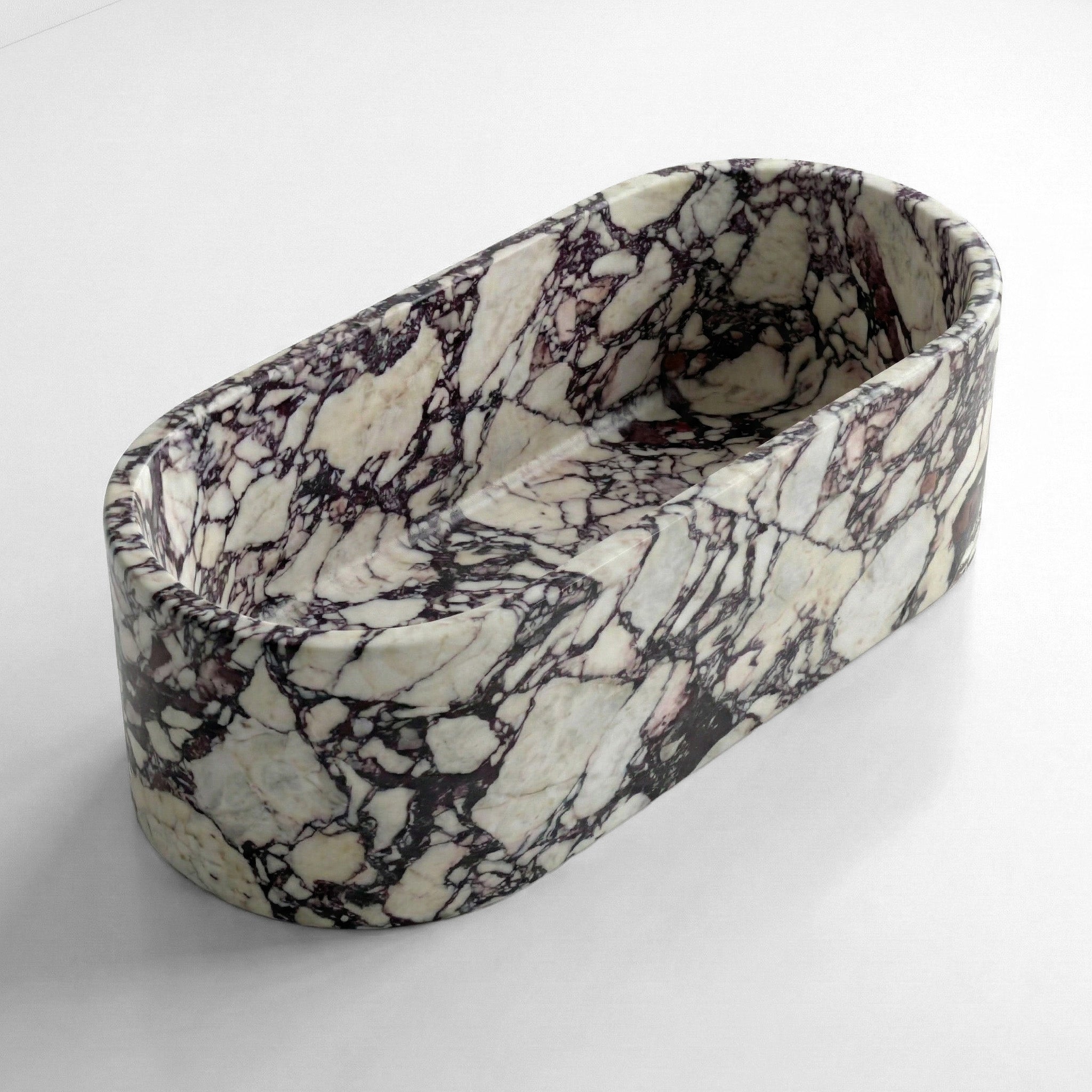 Calacatta Viola Marble Freestanding Bathtub - Elliptical