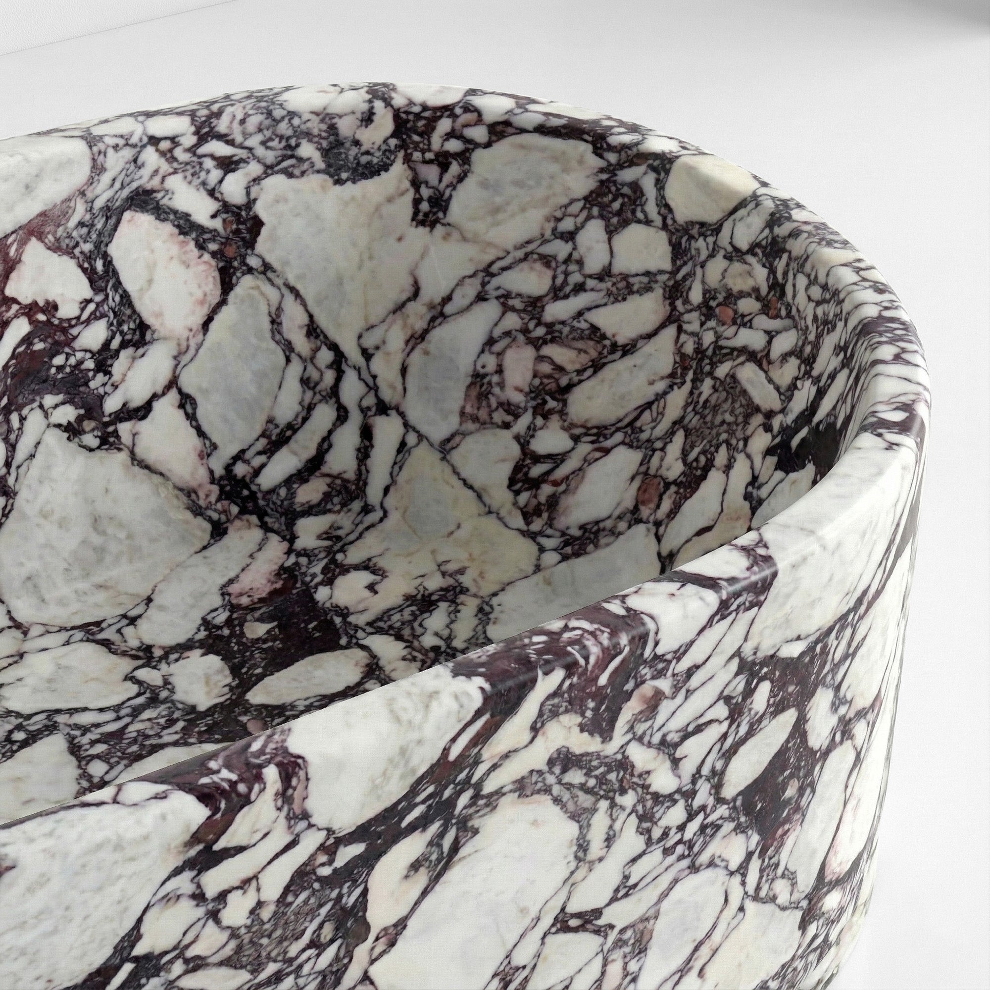Calacatta Viola Marble Freestanding Bathtub - Elliptical