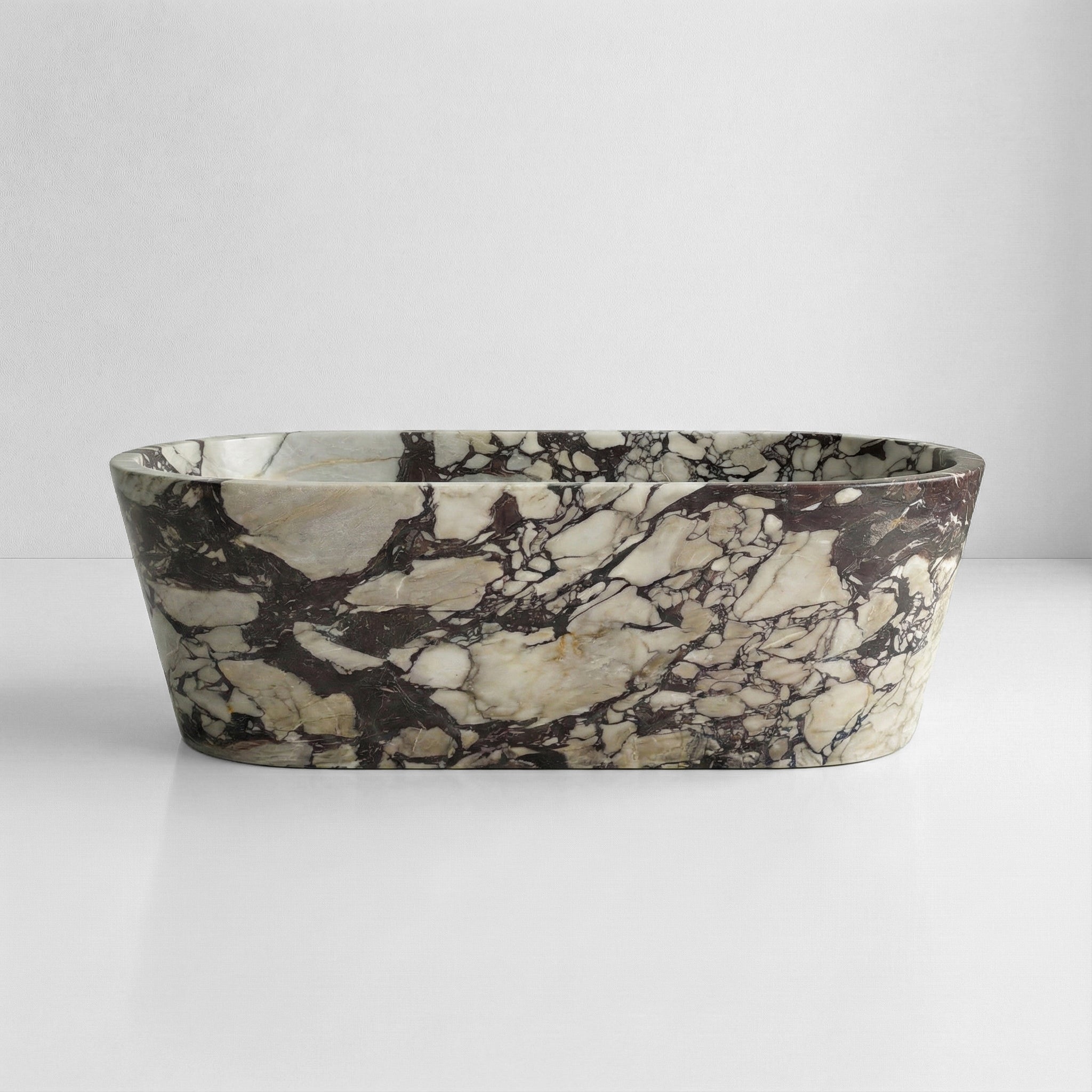 Calacatta Viola Extra Marble Freestanding Bathtub - Tapered