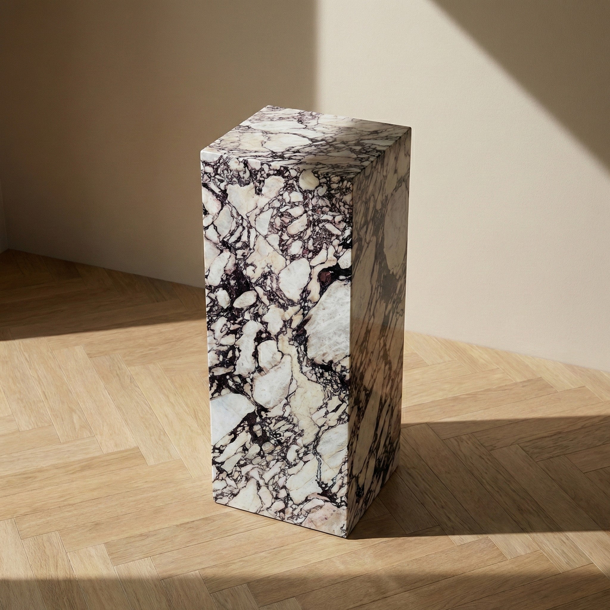 Calacatta Viola Marble Pedestal Stand