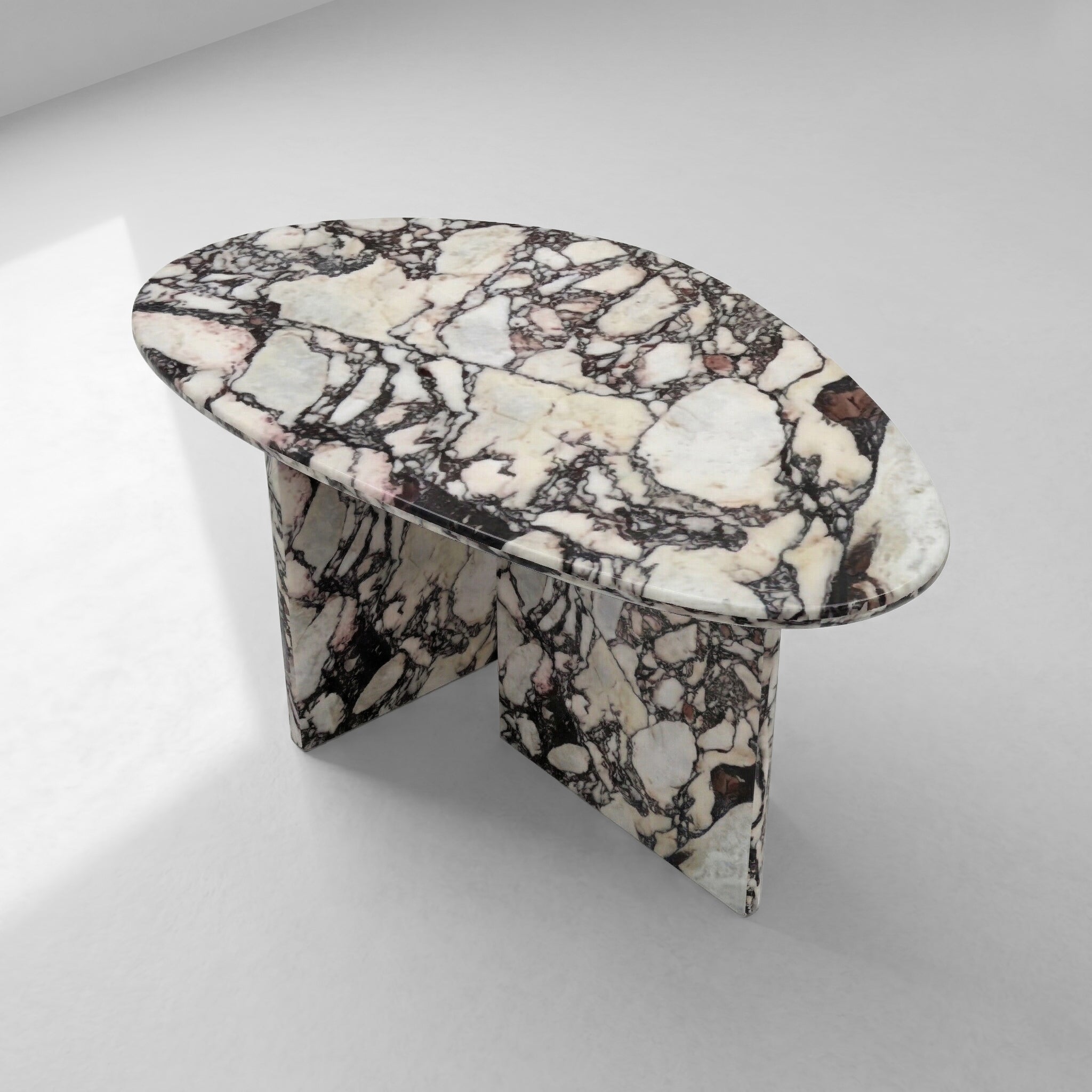 Calacatta Viola Marble Coffee Table - Pebble