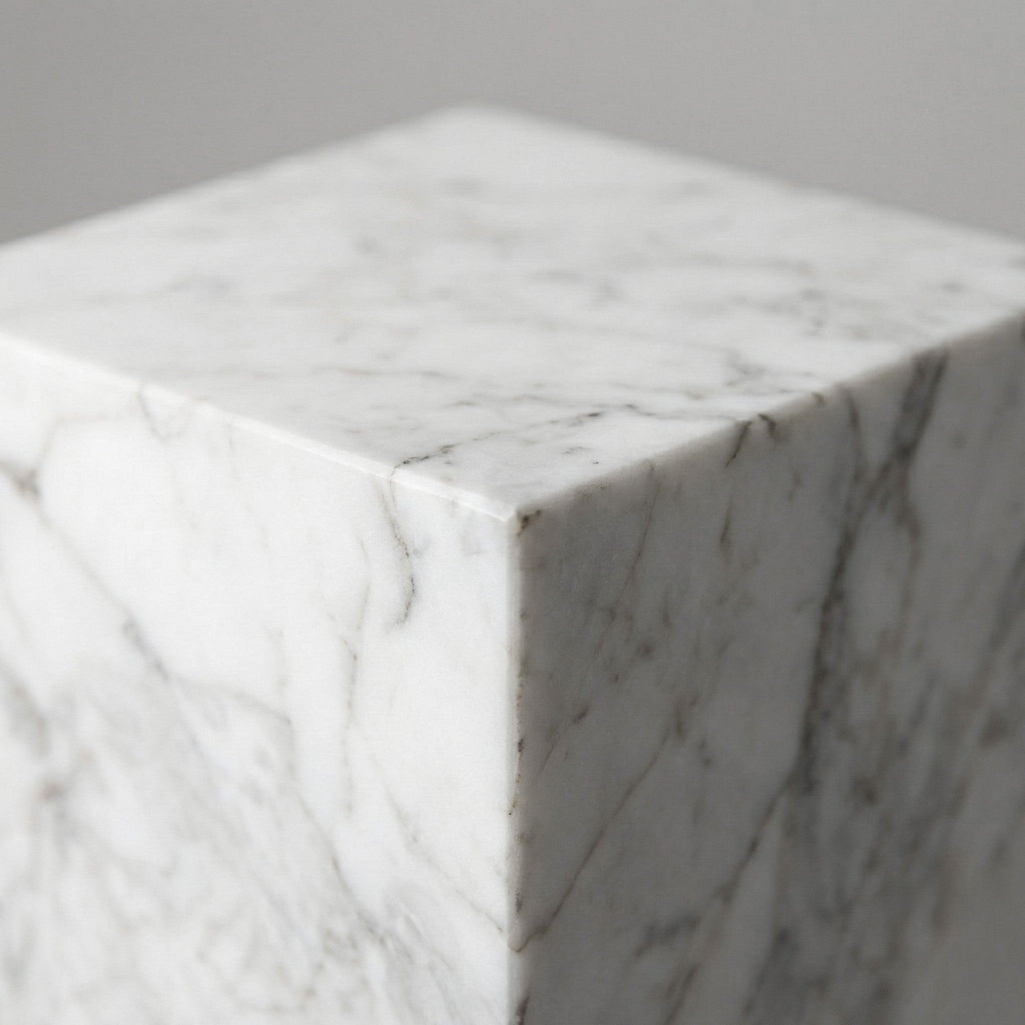 White Carrara Marble Pedestal Stand
