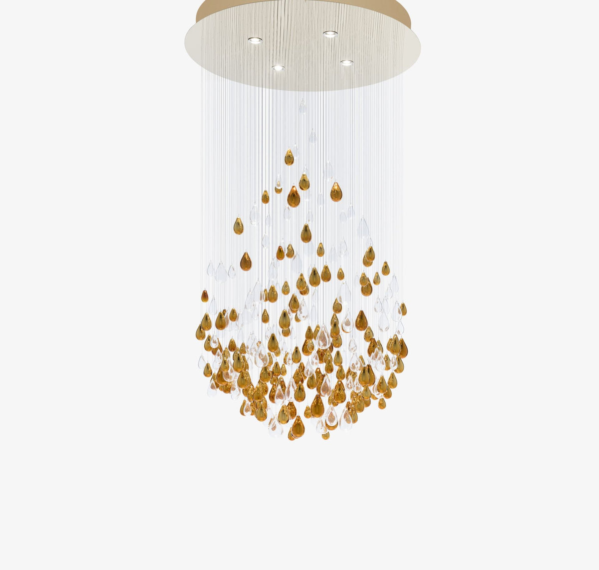 Cascading Raindrop Project Installation architectural lighting view 4