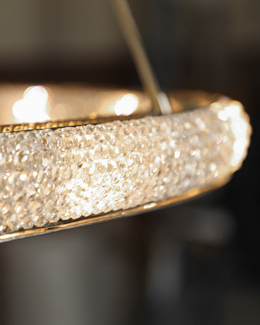 VORELLI® Arielle Luxury Circular Chandelier styled within a refined luxury interior