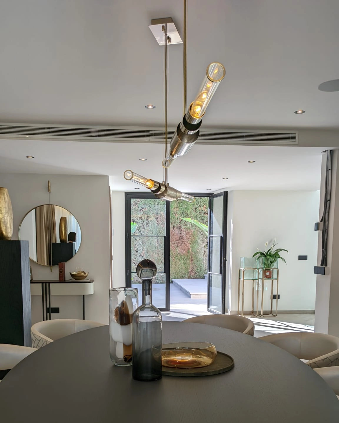 VORELLI® Metier Luxury Rectangular Chandelier styled within a refined luxury interior