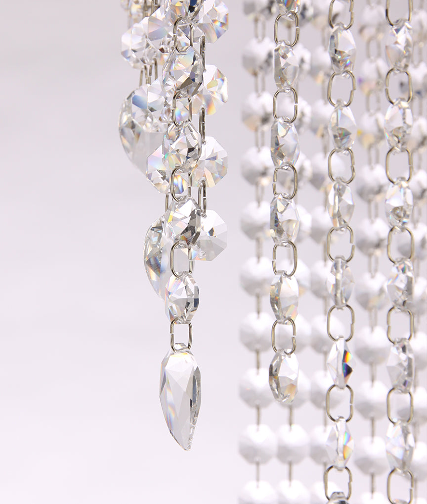 Close-up detail of VORELLI® Ravel Luxury Circular Chandelier showing luxury finish and craftsmanship