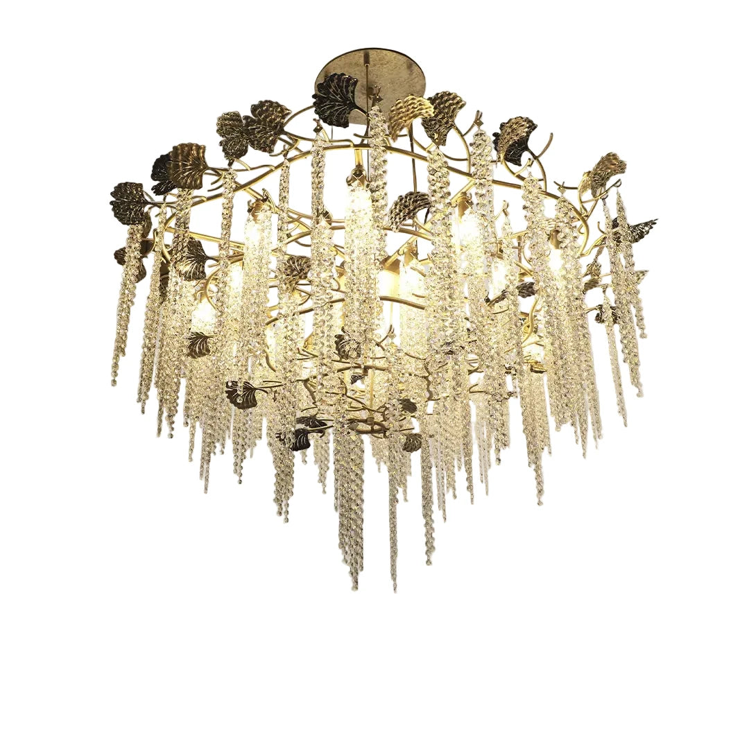 Close-up detail of VORELLI® Tuscania Luxury Chandelier showing luxury finish and craftsmanship