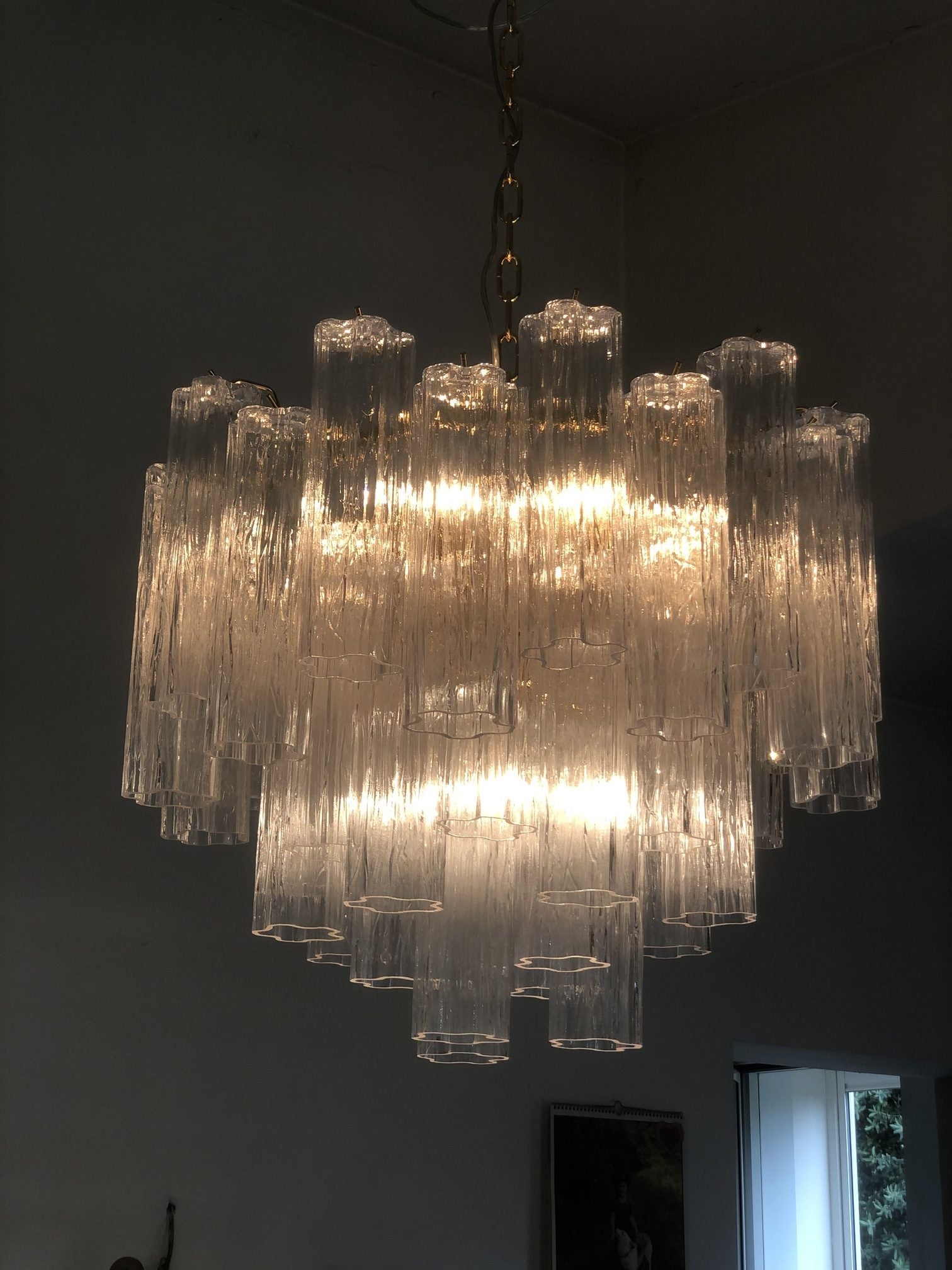 VORELLI Letizia Tronchi Murano Glass Circular Chandelier - Tronchi Murano Glass image 5