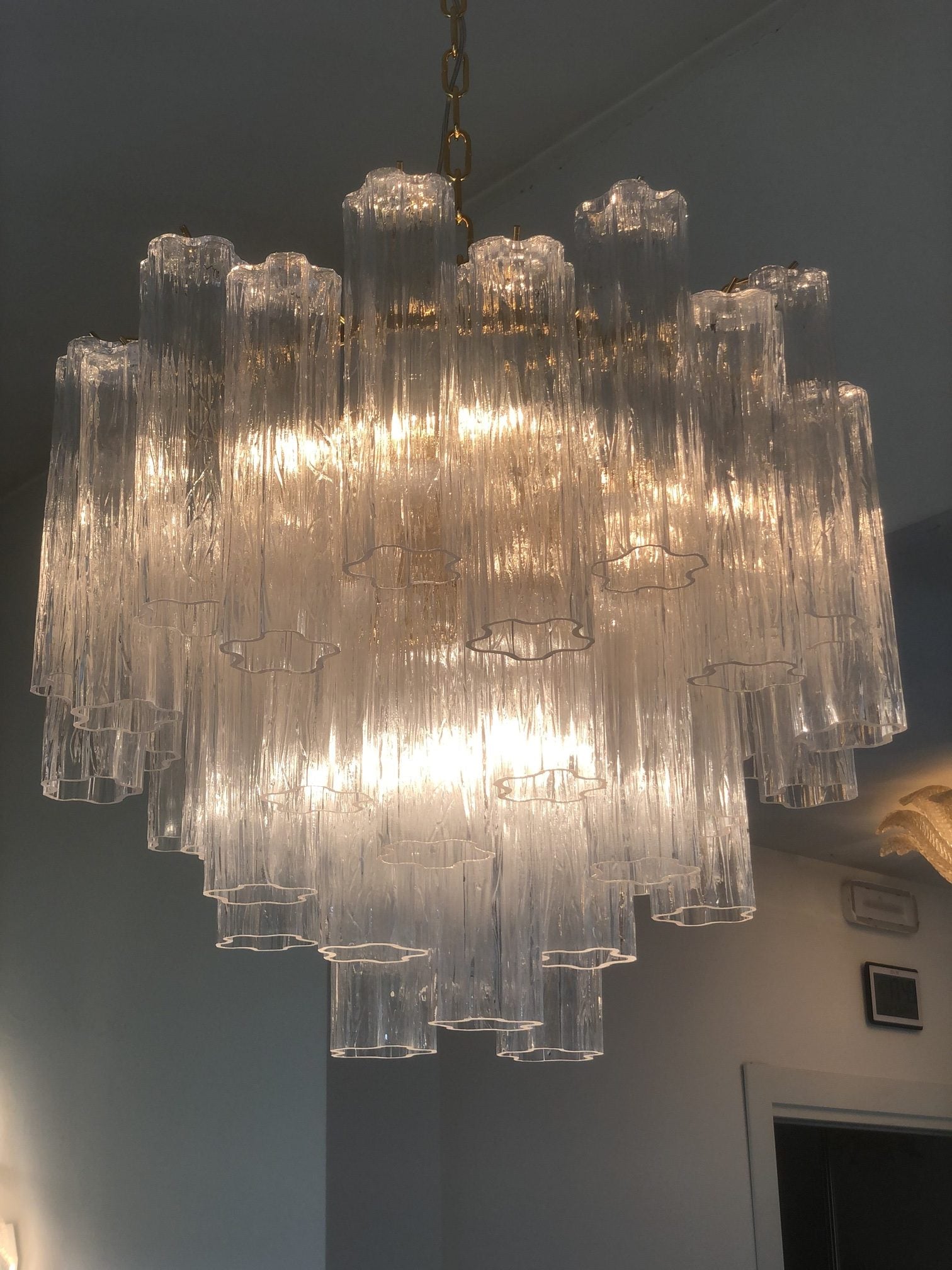 VORELLI Letizia Tronchi Murano Glass Circular Chandelier - Tronchi Murano Glass image 4