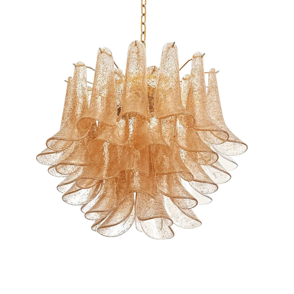 VORELLI Aosta Selle Murano Glass Circular Chandelier - Selle Murano Glass image 1