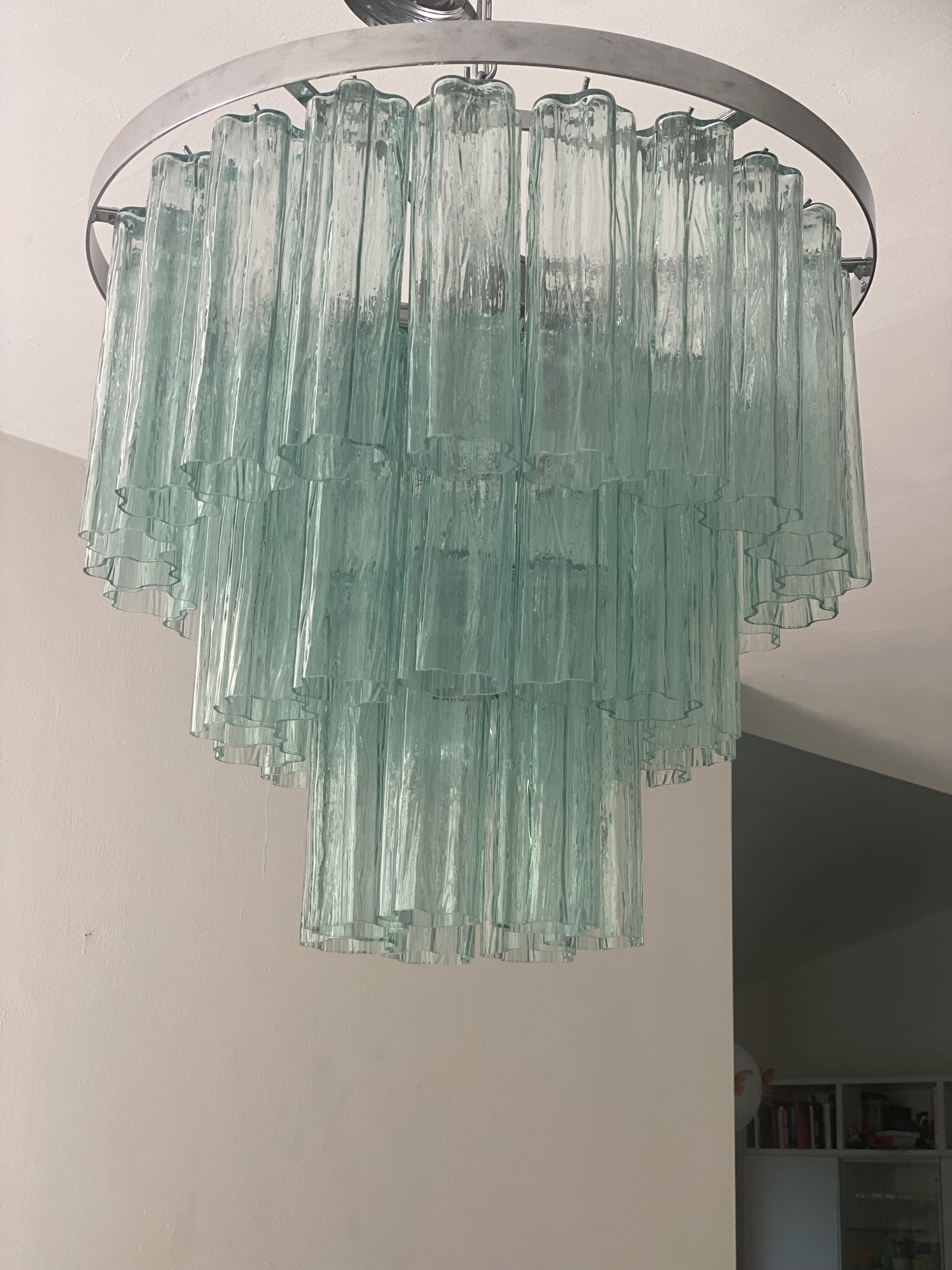 VORELLI Marina Tronchi Murano Glass Circular Chandelier - Tronchi Murano Glass image 8