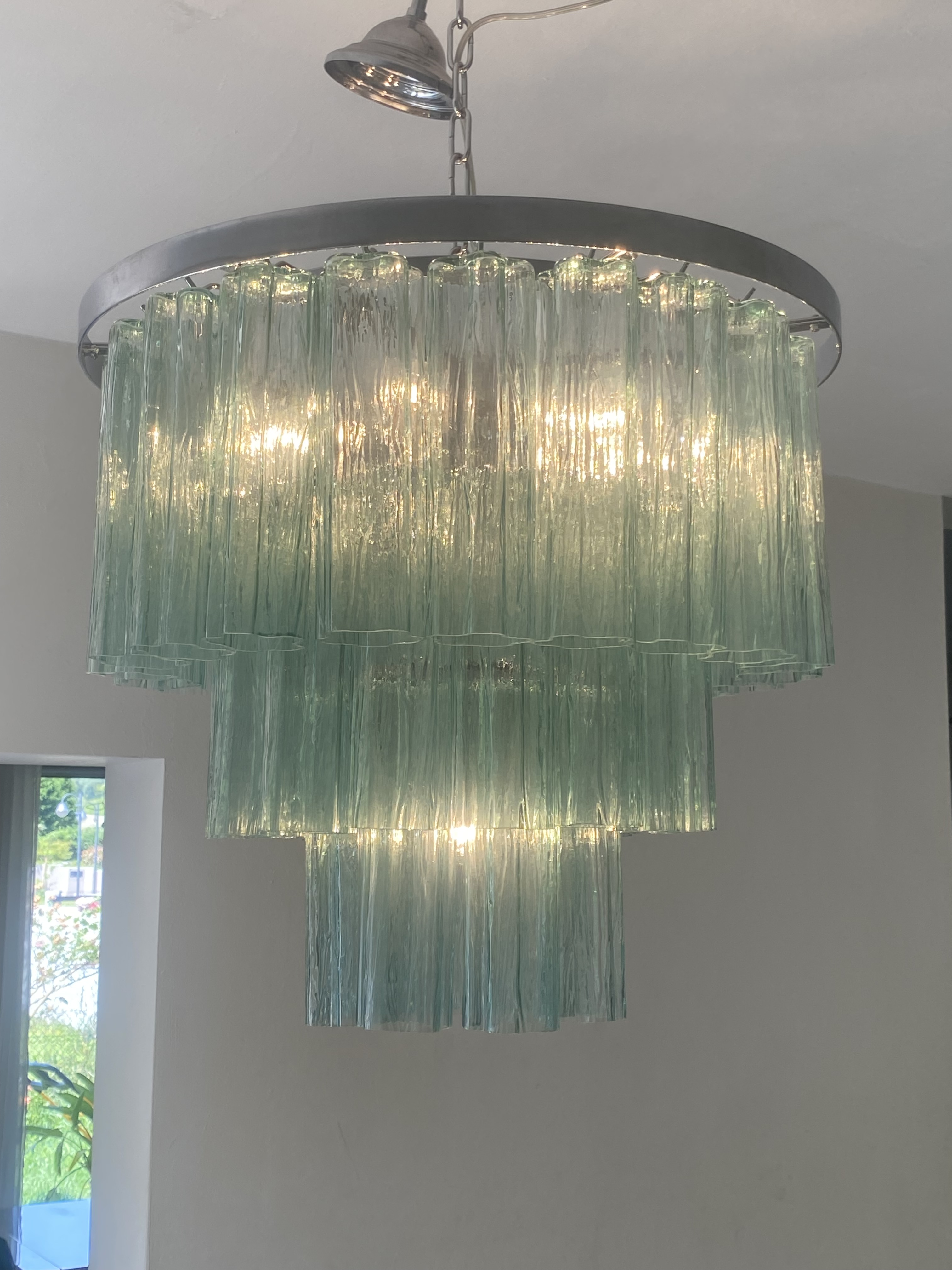 VORELLI Marina Tronchi Murano Glass Circular Chandelier - Tronchi Murano Glass image 7