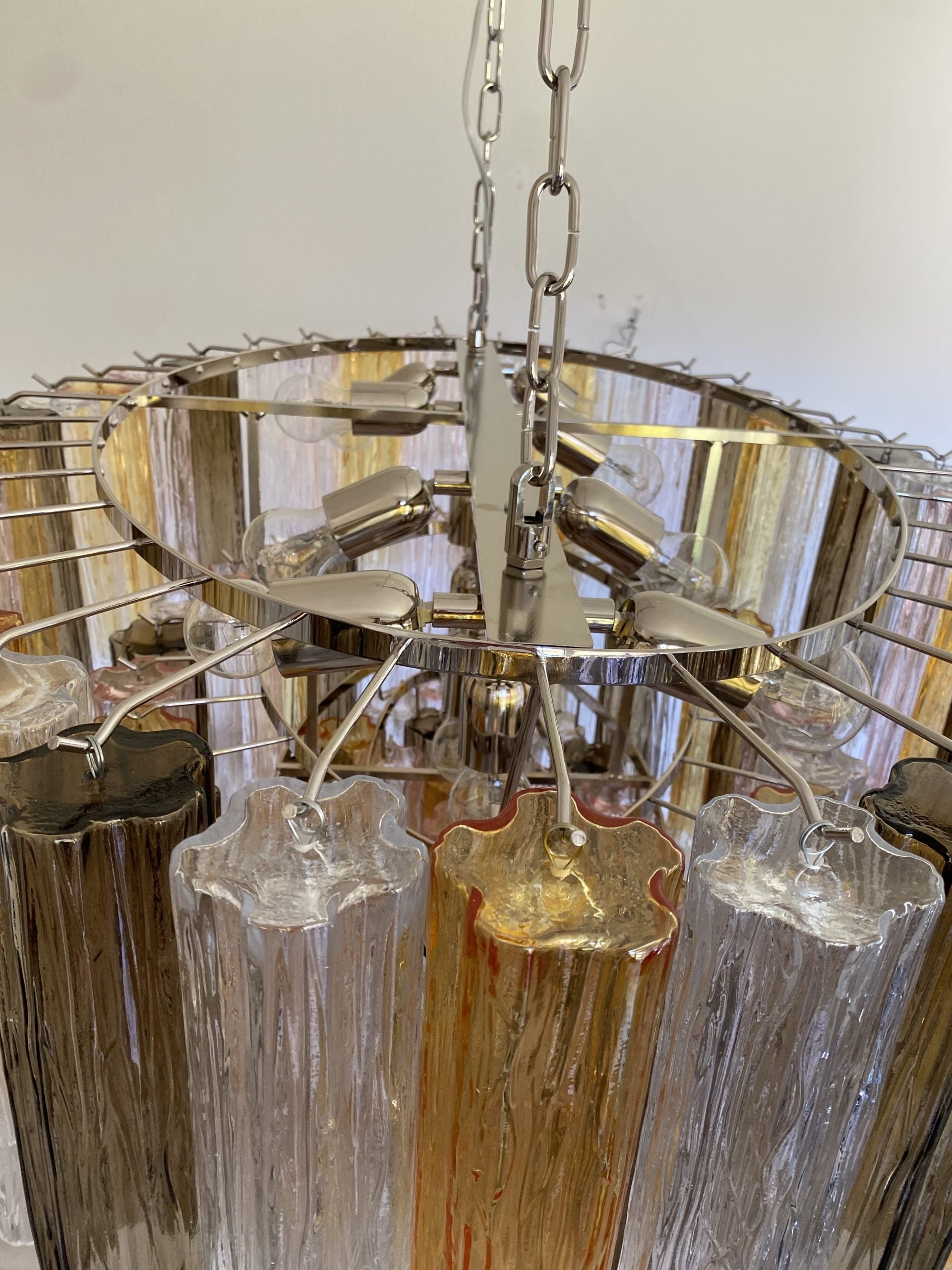 VORELLI Paolina Tronchi Murano Glass Rectangular Chandelier - Tronchi Murano Glass image 8
