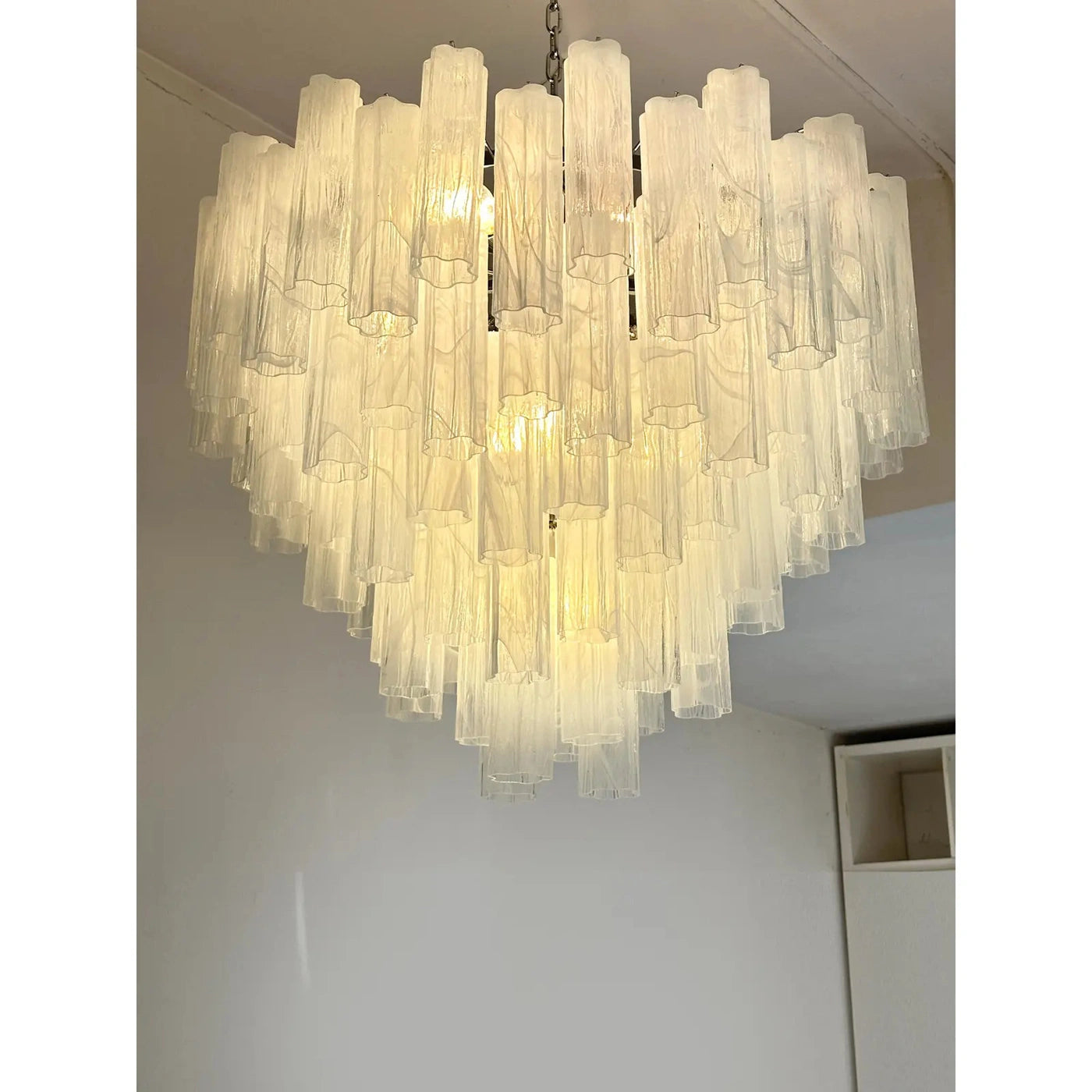 VORELLI Siena Tronchi Murano Glass Staircase Chandelier - Tronchi Murano Glass image 6