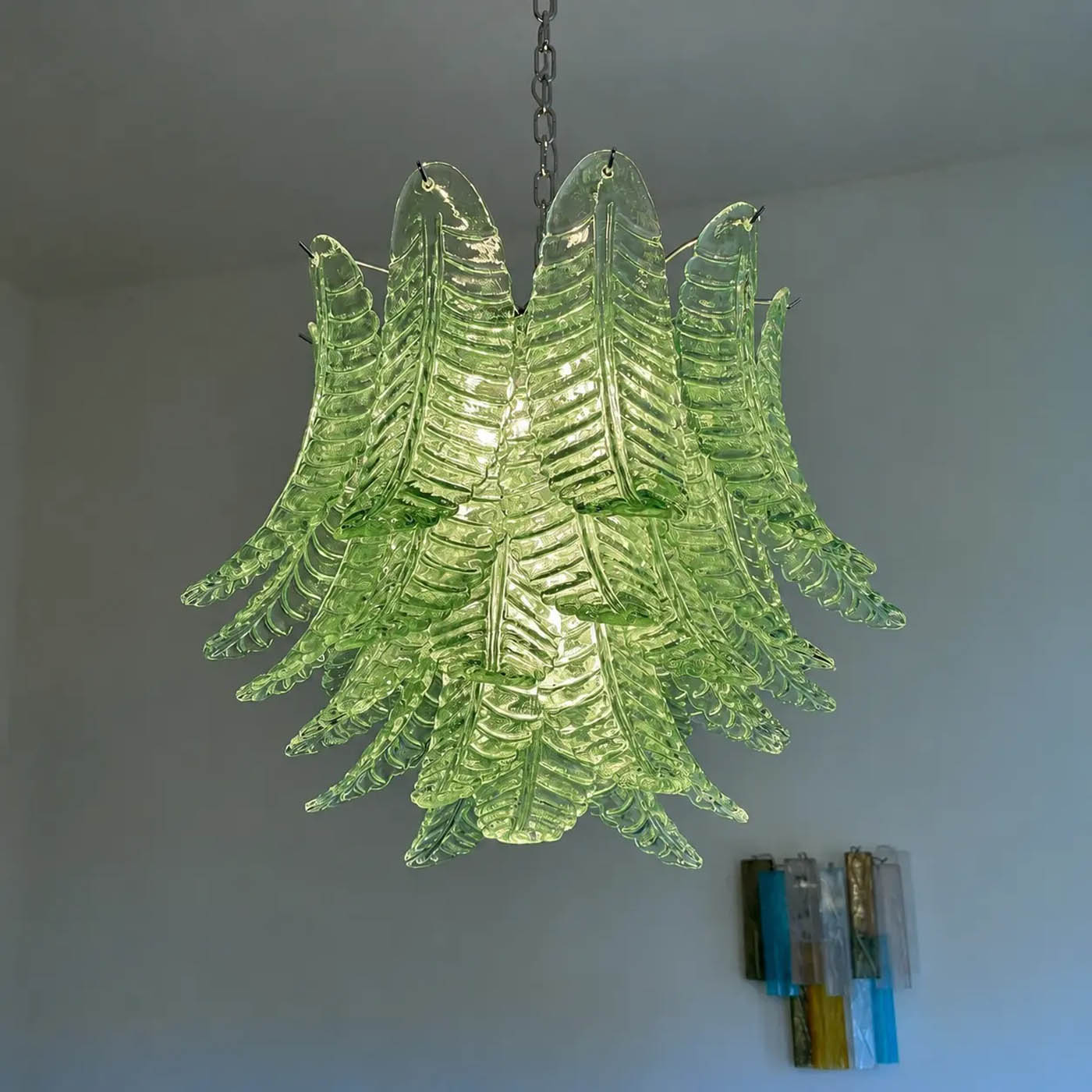 VORELLI Noto Felci Murano Glass Circular Chandelier - Felci Murano Glass image 3